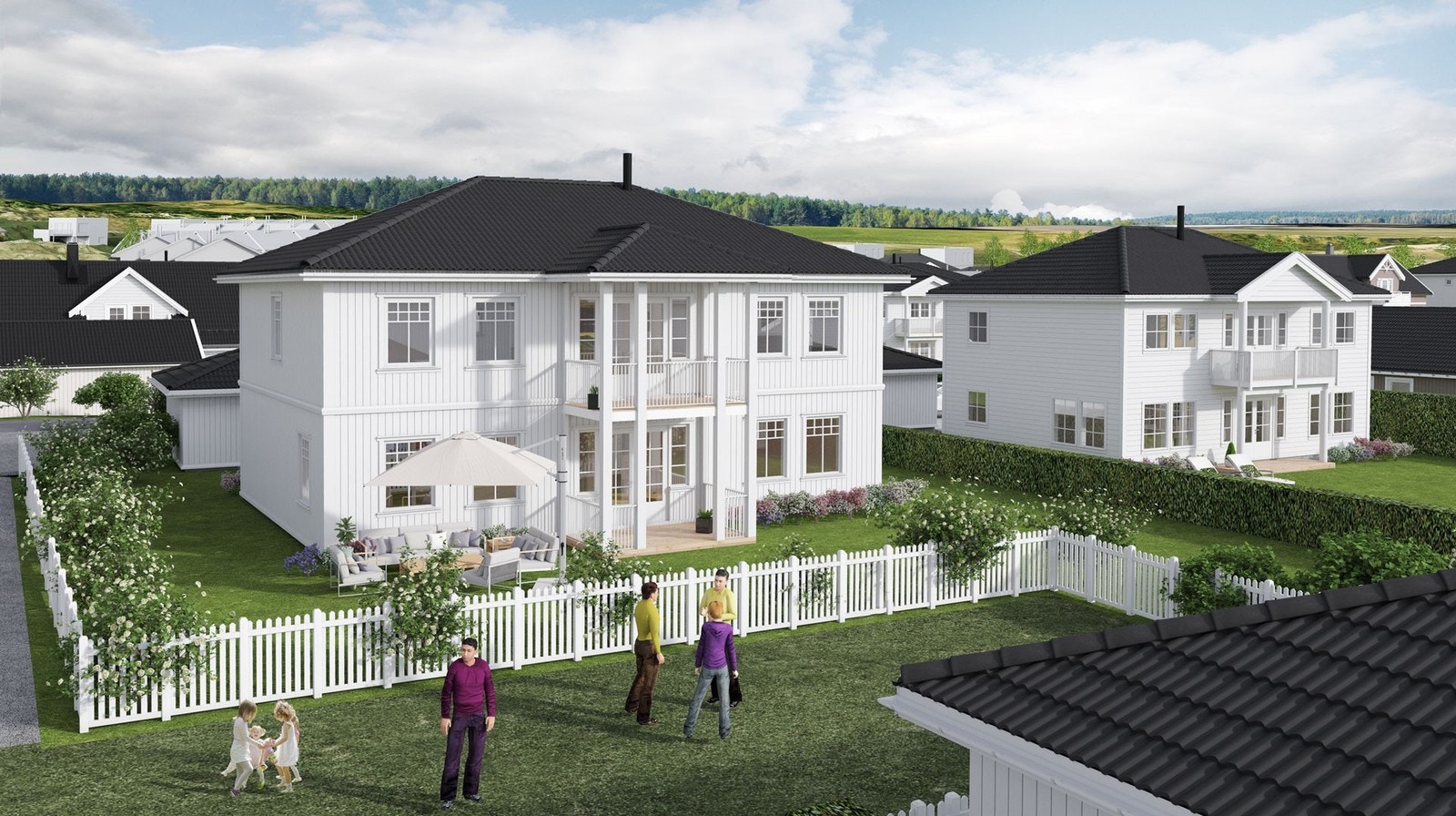 Tomt 16 - 841 m2. Vårt forslag på tomten: Herskapelig 509 - 261,1 m2 Galleribilde