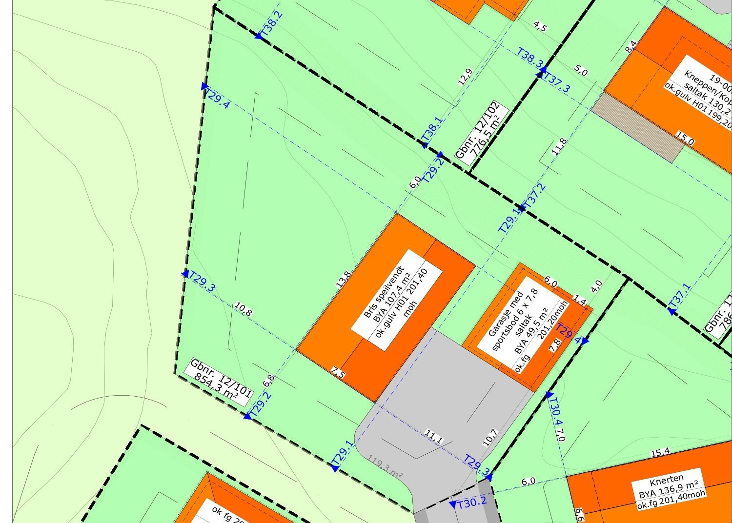 Situasjonsplan for tomten Galleribilde