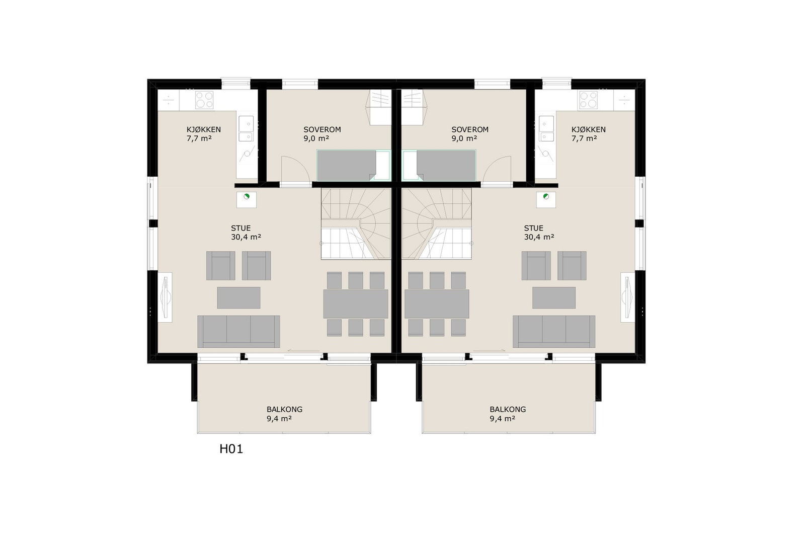 Plantegning 2. etasje Galleribilde