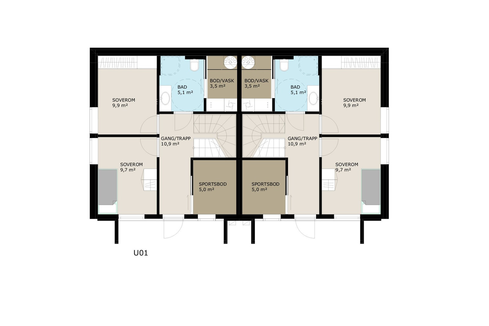 Plantegning underetasje Galleribilde