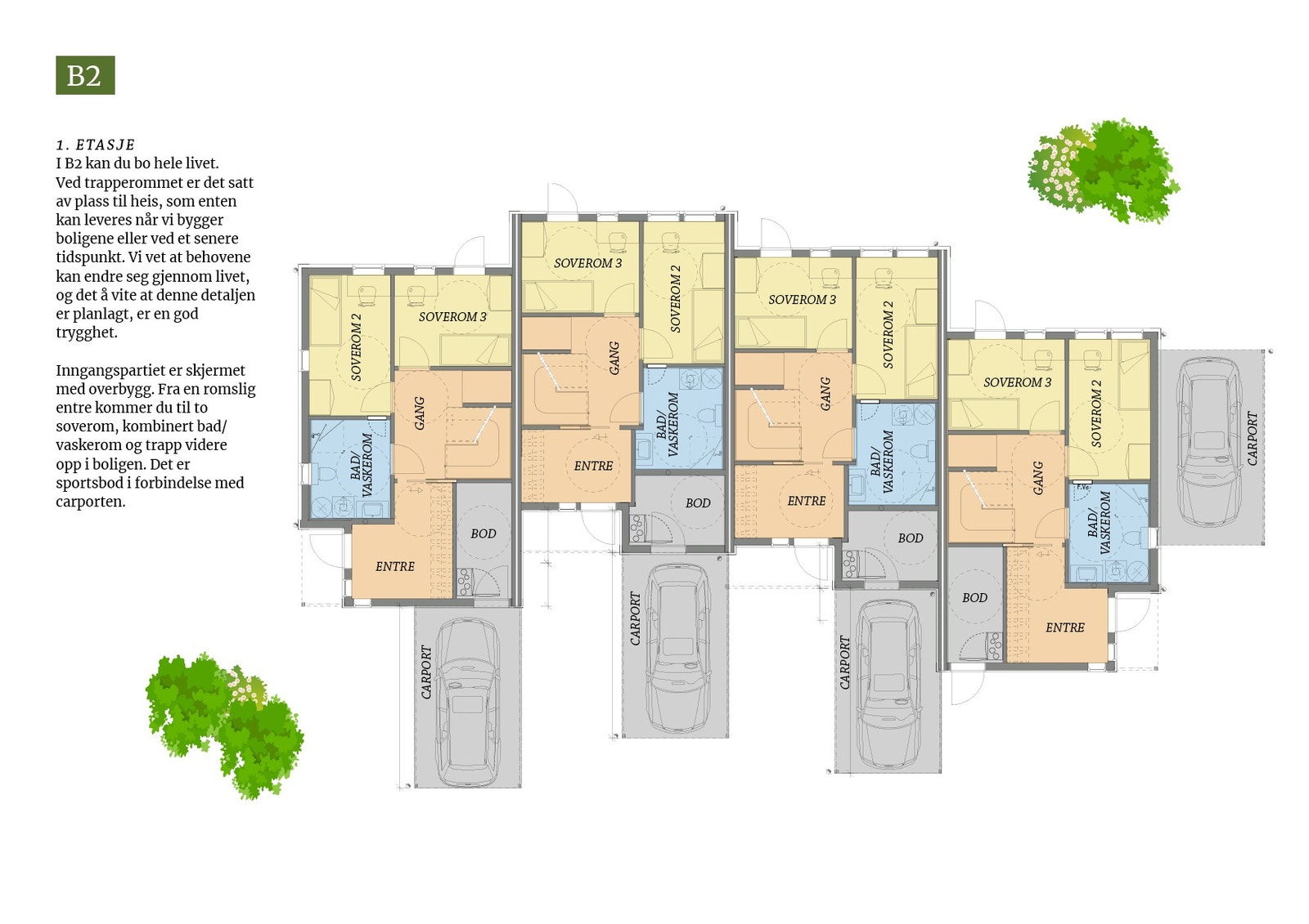 Plantegning B2 - 1. etasje Galleribilde