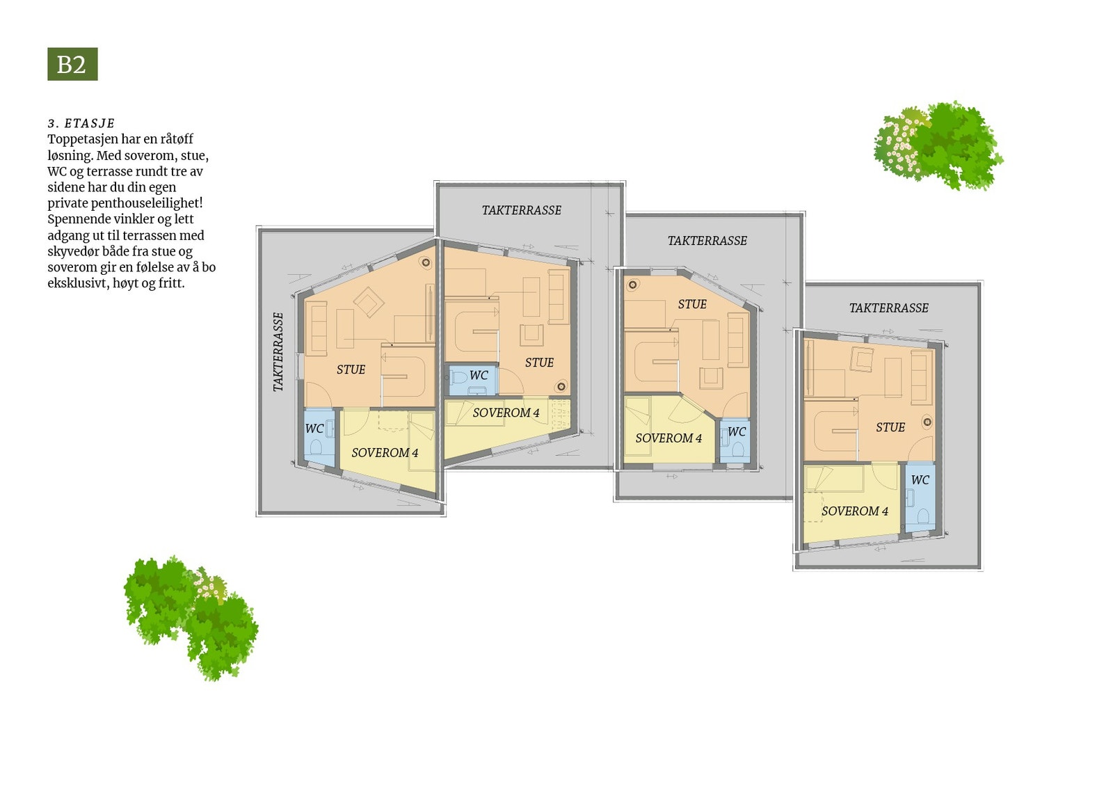 Plantegning B2 - 3. etasje Galleribilde