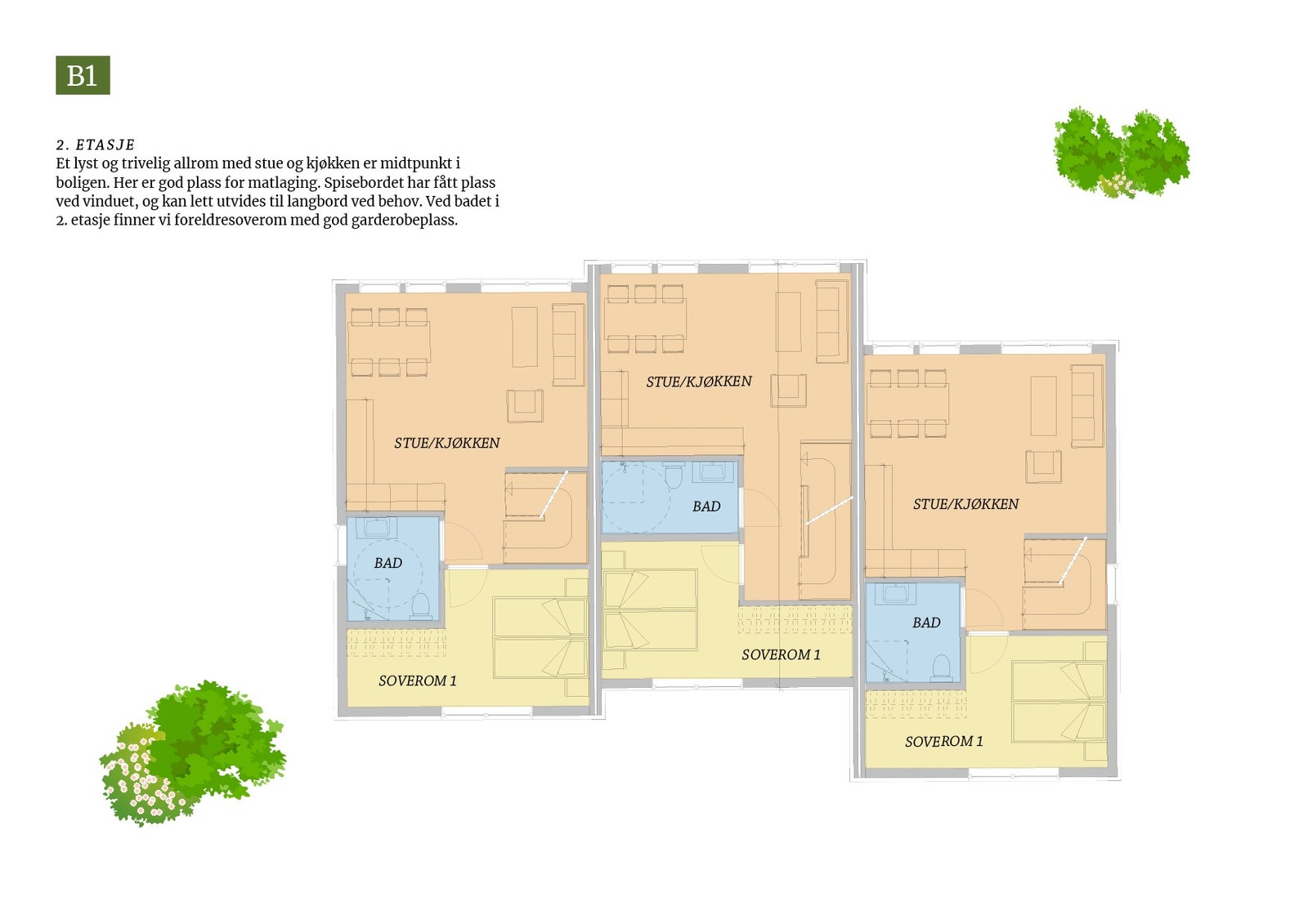 Plantegning B1 - 2. etasje Galleribilde