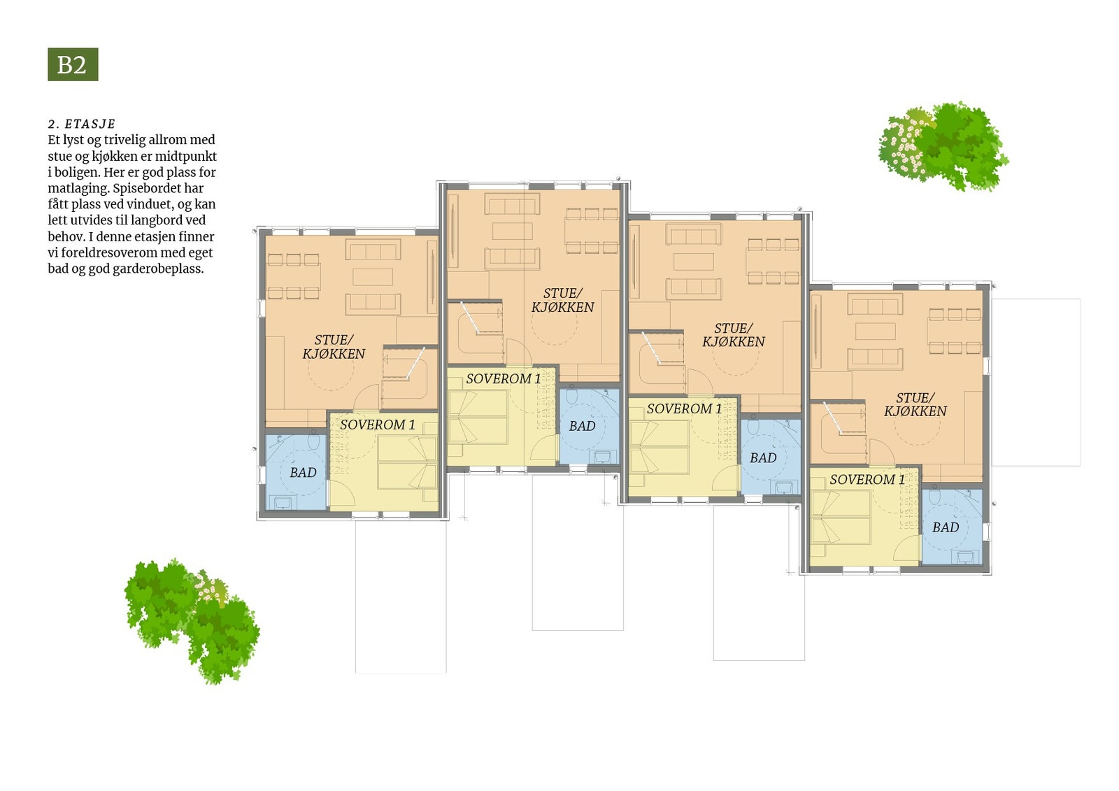 Plantegning B2 - 2. etasje Galleribilde