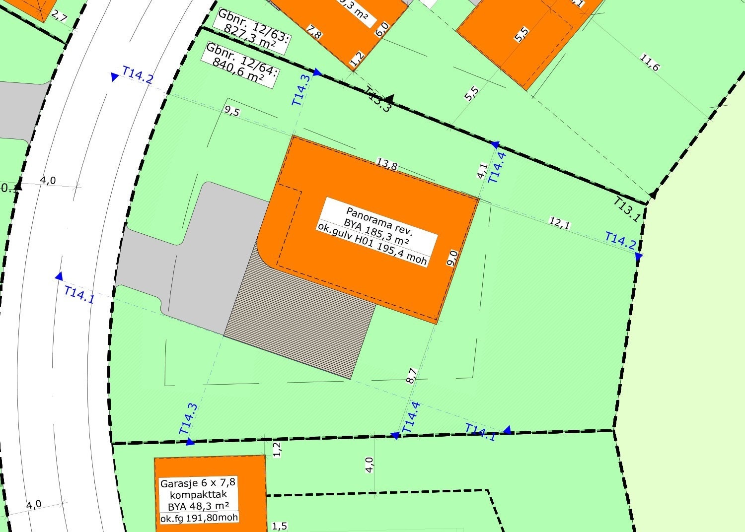Situasjonsplan tomt 14. Galleribilde