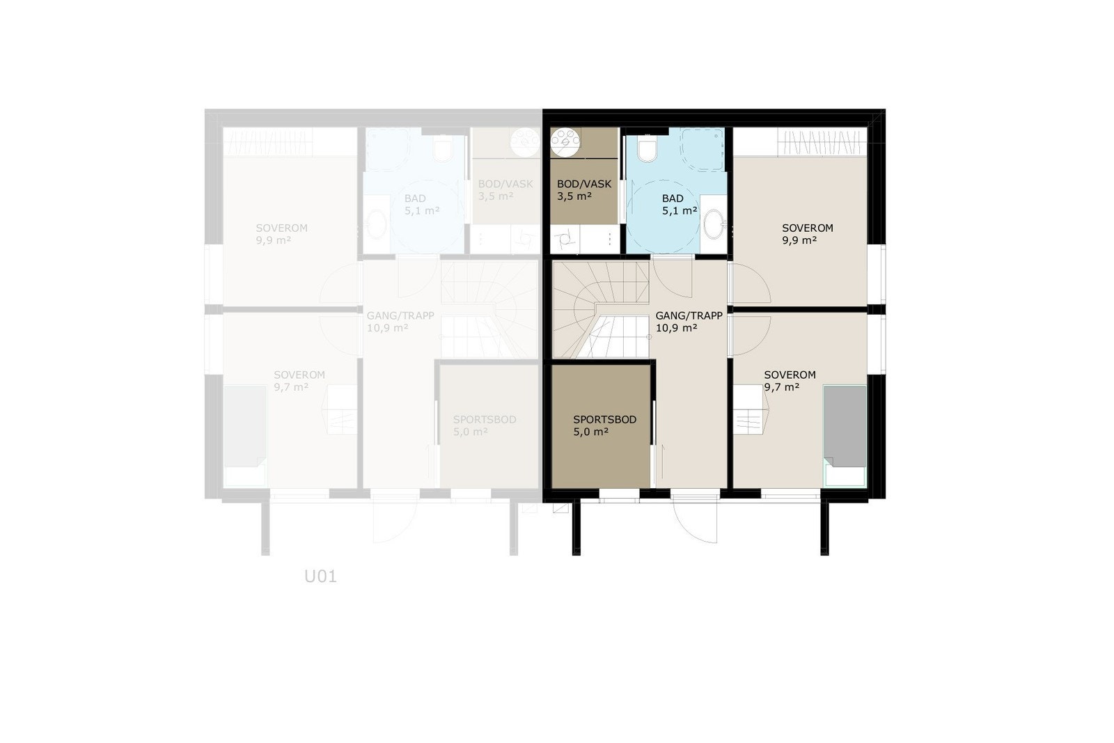 Plantegning underetasje med inngang Galleribilde