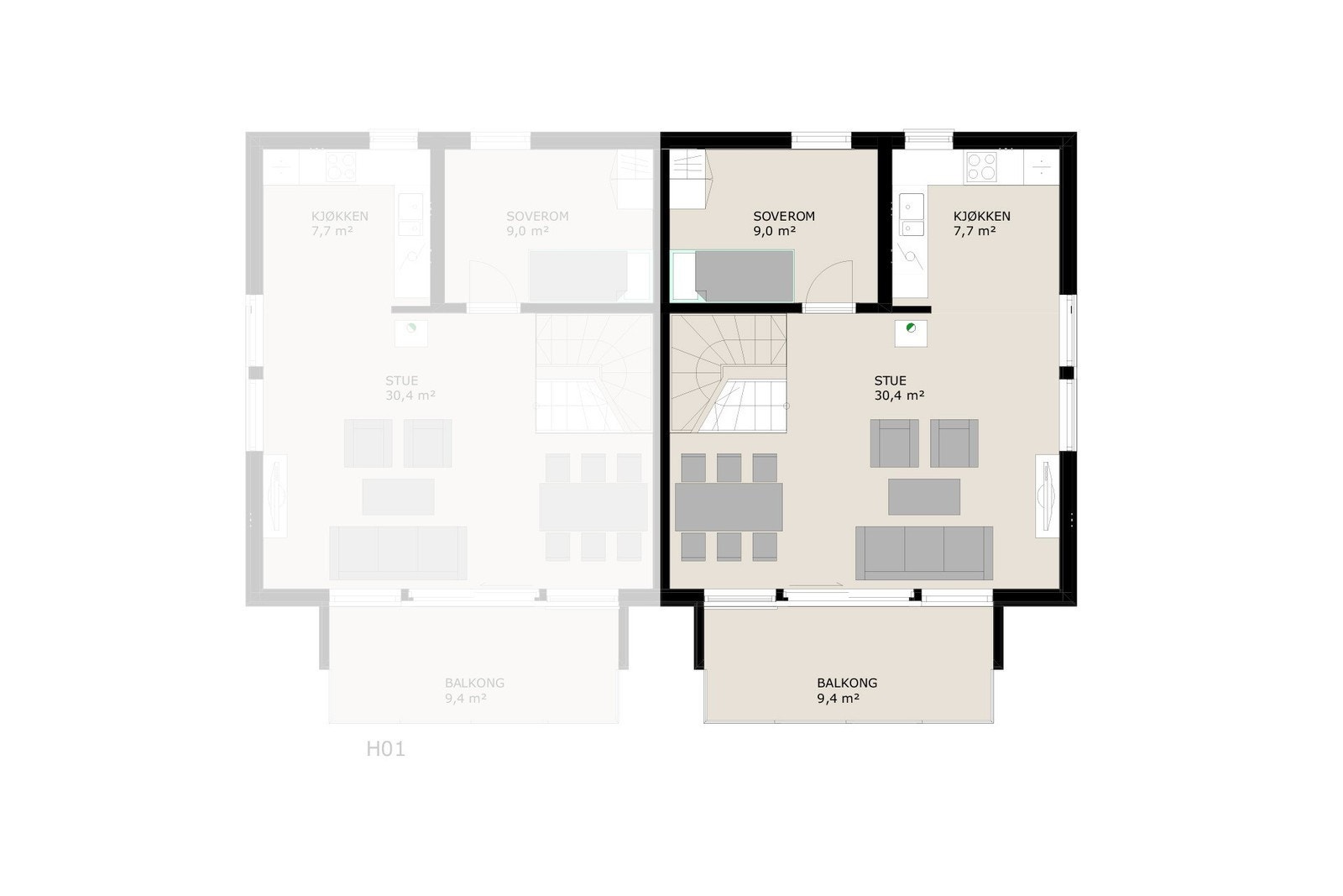 Plantegning 2. etasje Galleribilde