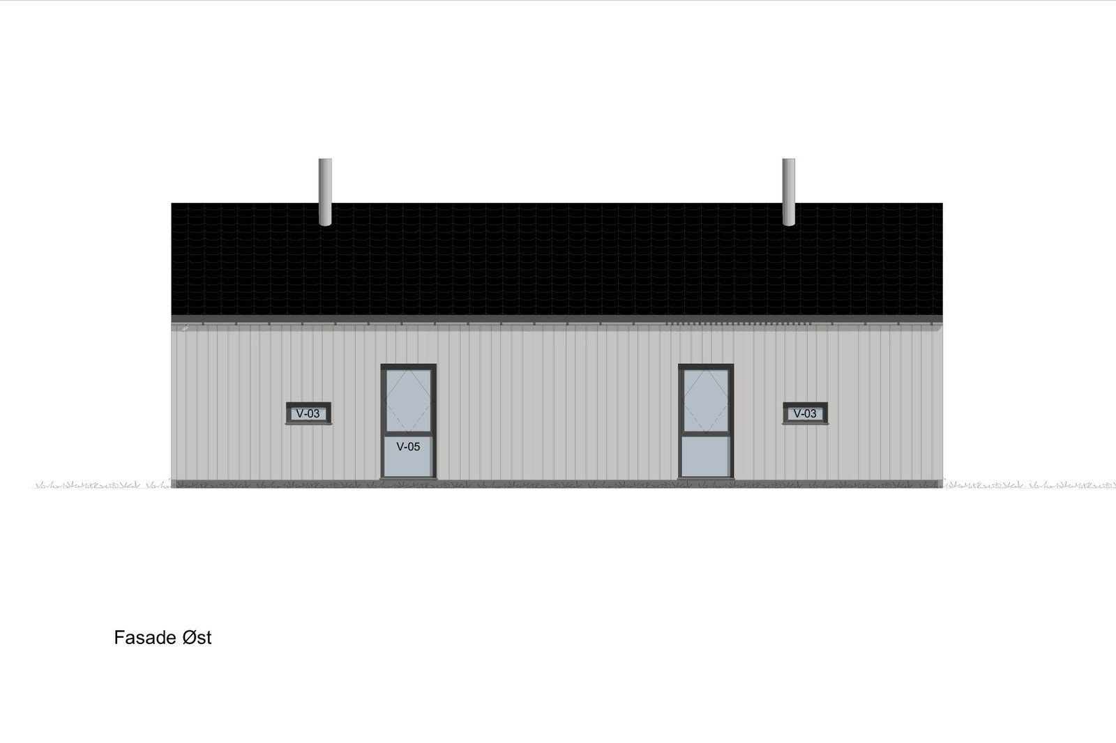 Fasade mot øst Galleribilde
