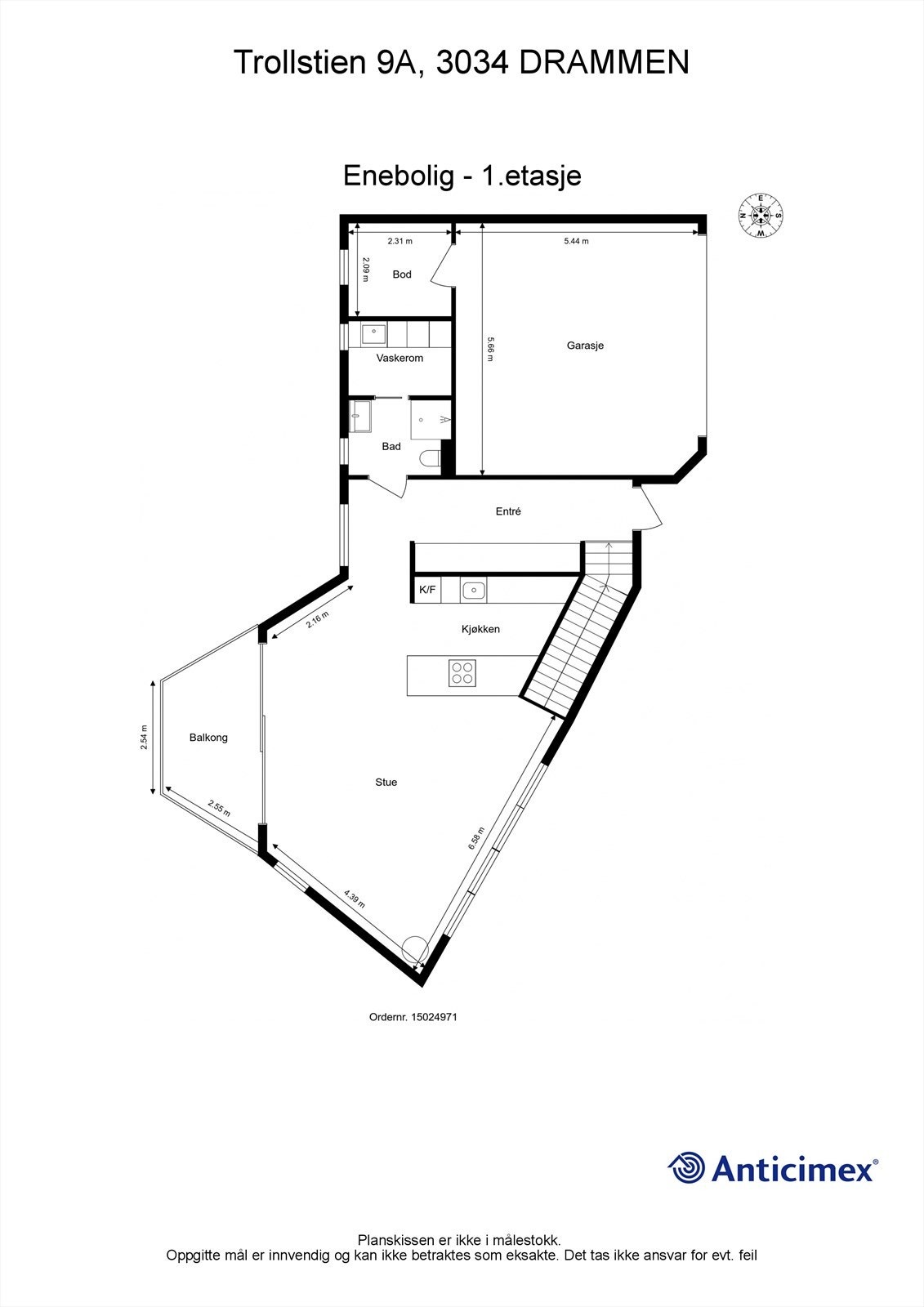 Plantegning 1. etasje Galleribilde