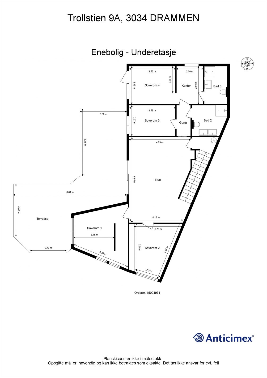 Plantegning underetasje Galleribilde