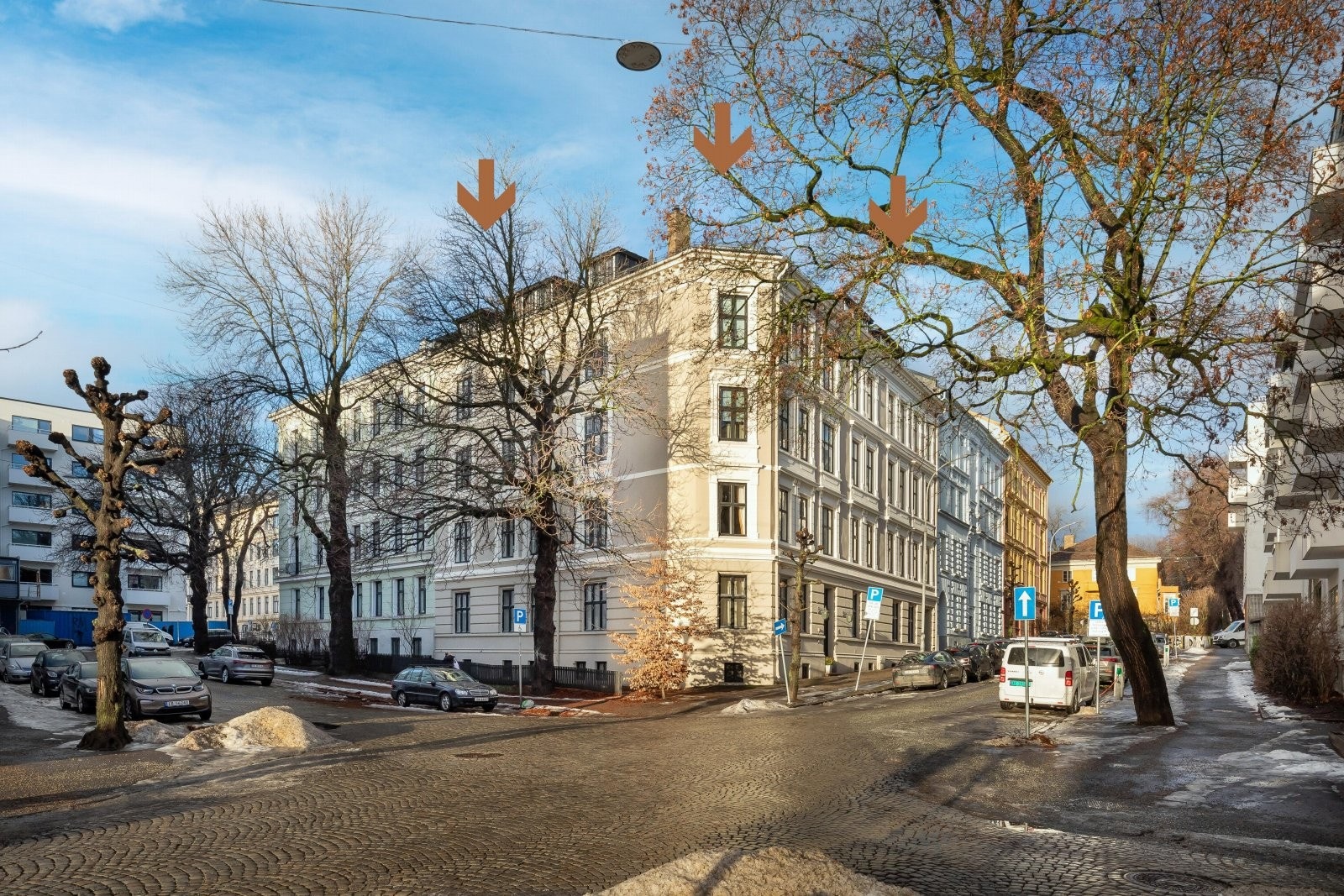 Eiendommen har en super beliggenhet i rolige og solrike omgivelser på Frogner Galleribilde