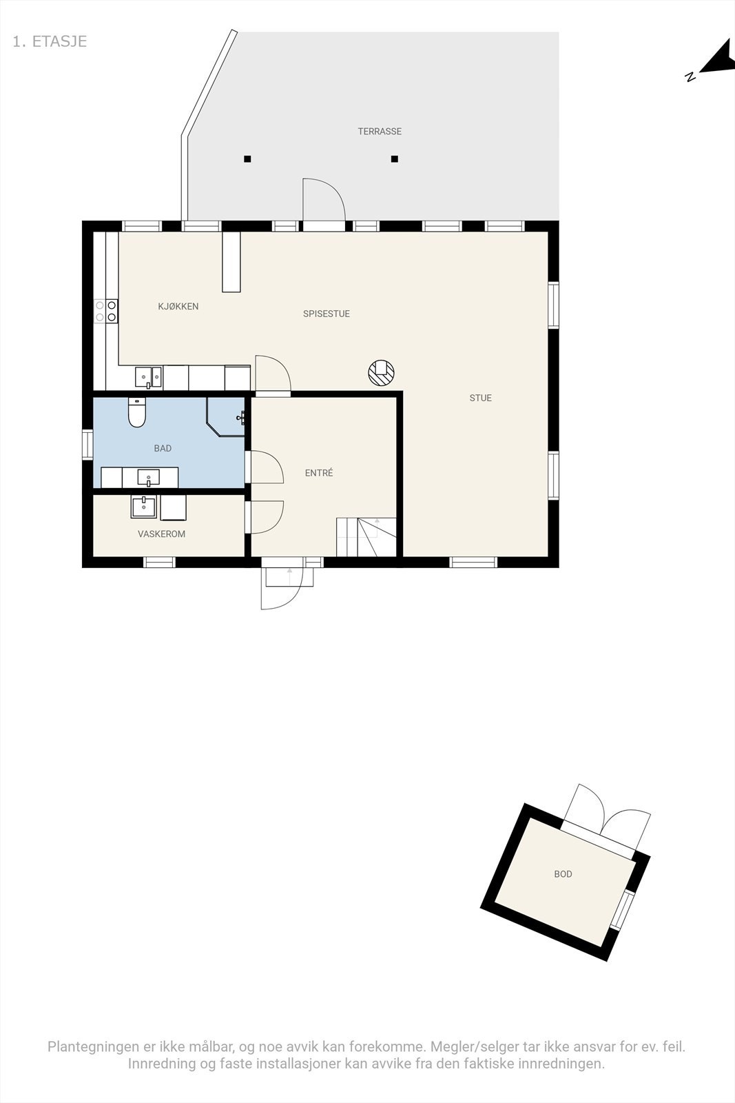 Plantegning 1. etasje. Galleribilde