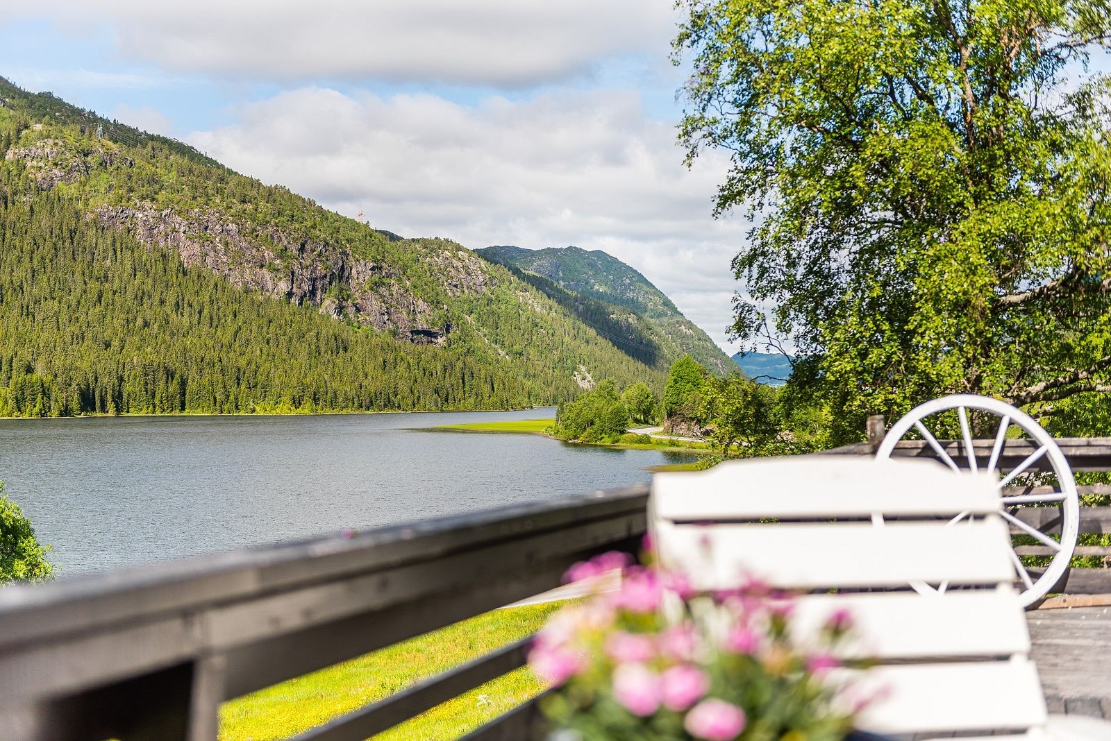 Utsikt fra veranda mot Grungevatn Galleribilde