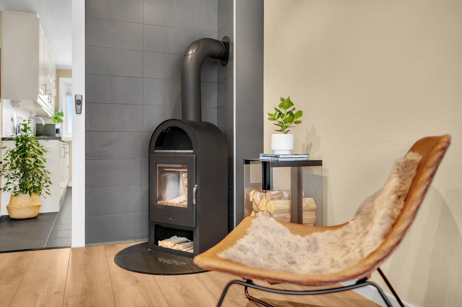 Effektiv peisovn gir en lun oppvarming. Galleribilde