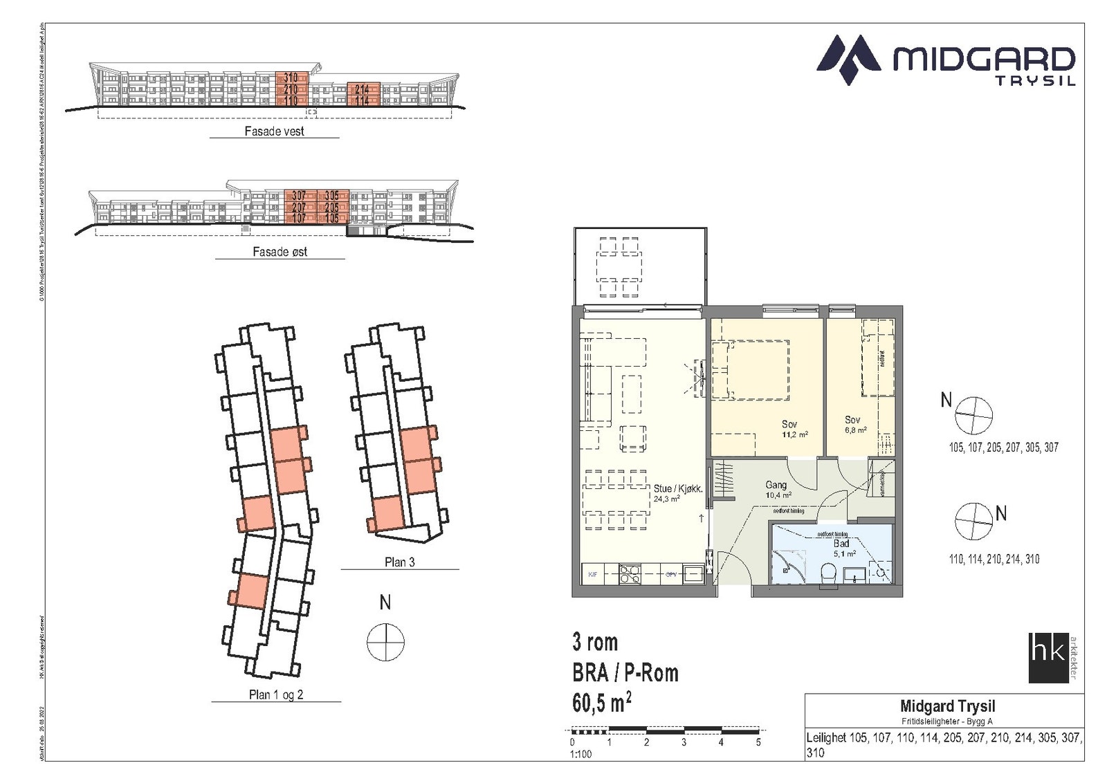Det tilbys ulike størrelser og planløsning. For alle størrelser, plantegninger og priser, se; https://www.midgardtrysil.no/boligvelger/ Galleribilde