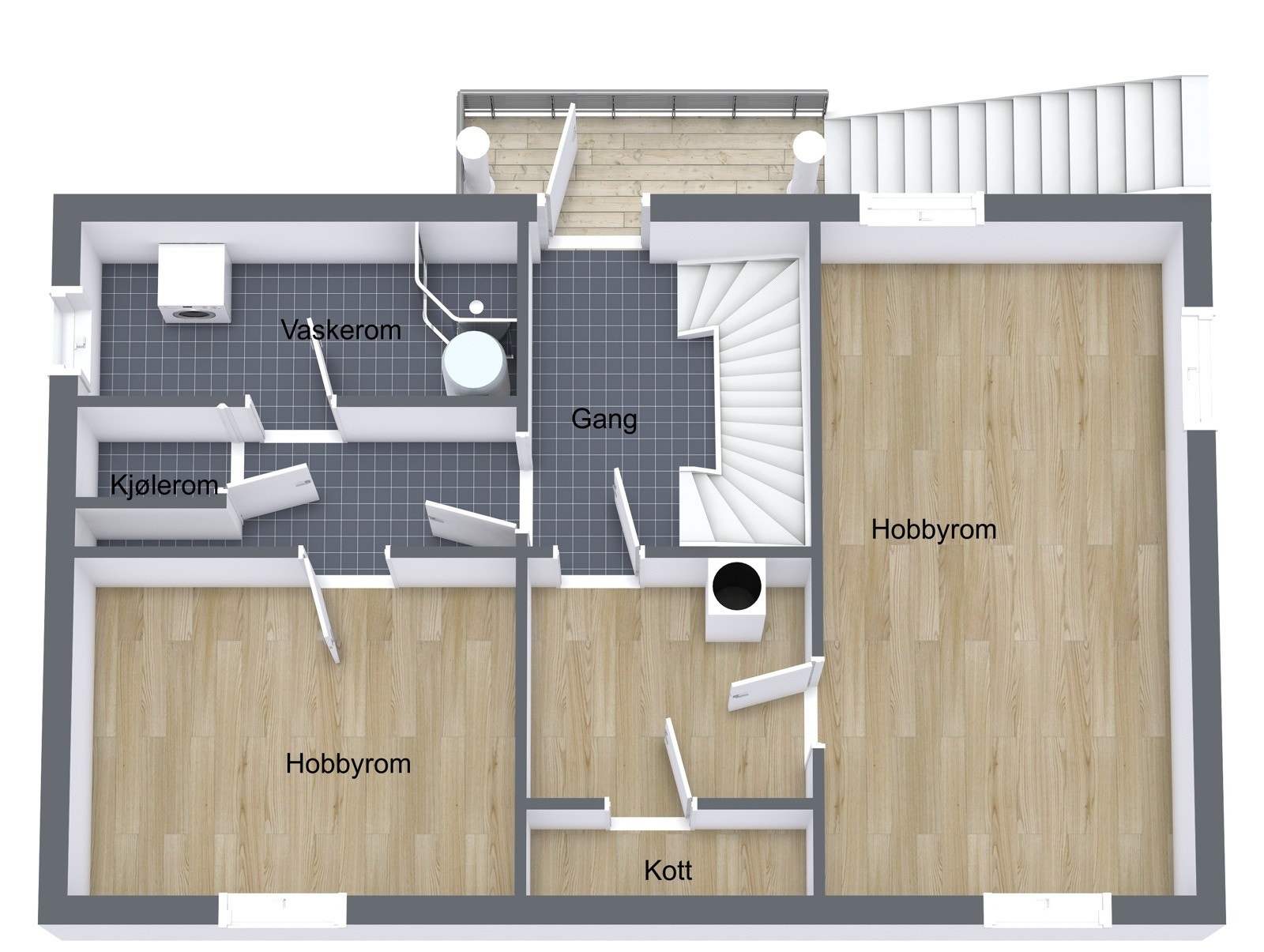 Plantegning kjeller. Galleribilde