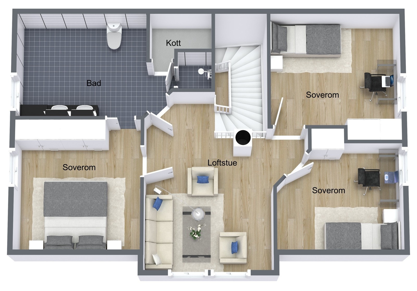 Plantegning 2. etasje. Galleribilde