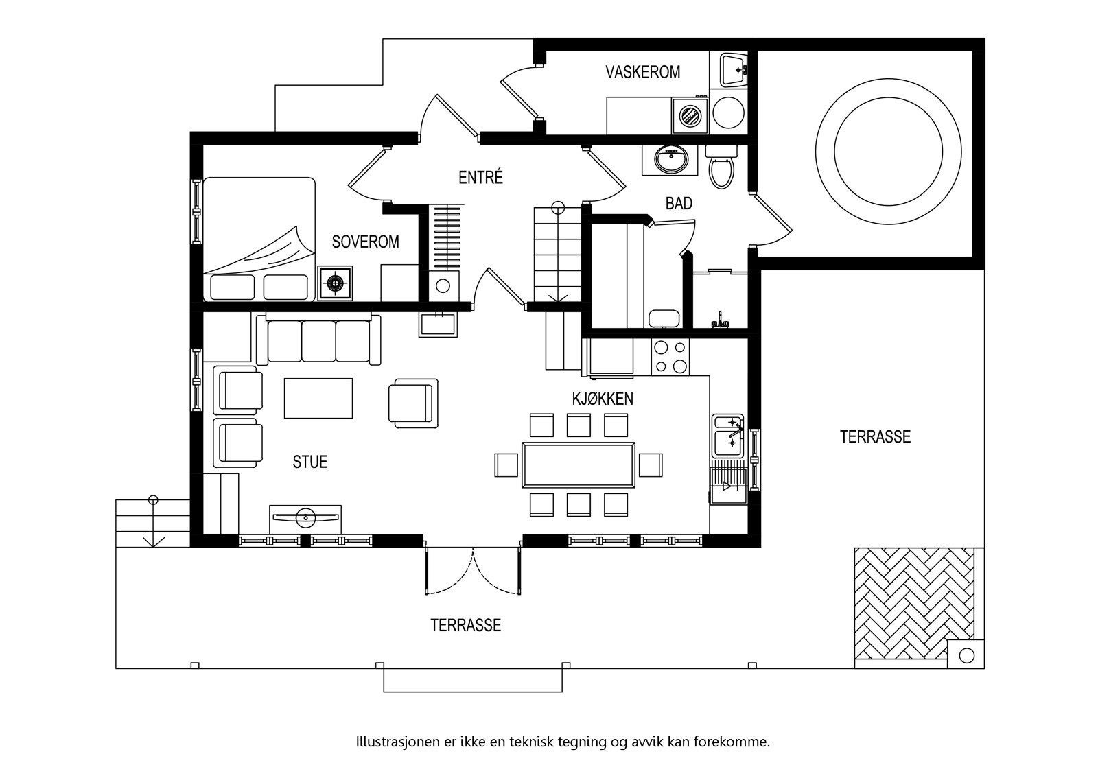 Planskisse 1. etg. Galleribilde