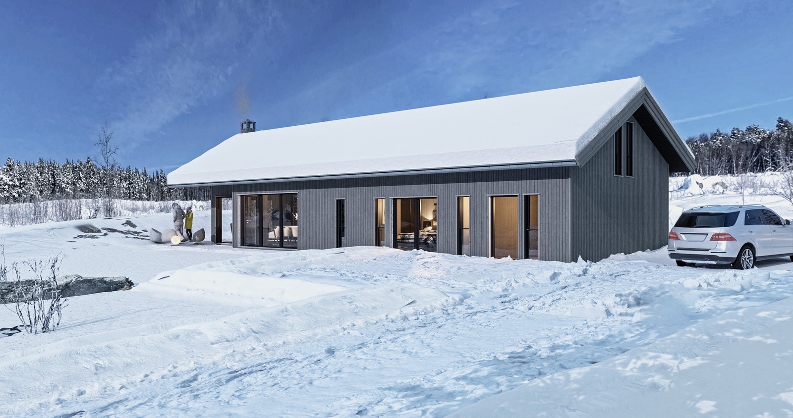 Innbydende moderne fasade Galleribilde