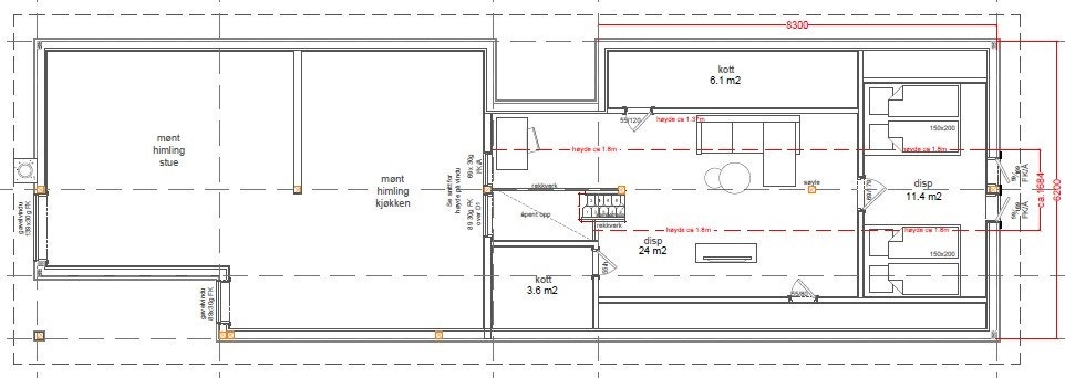 Plantegning loft Galleribilde