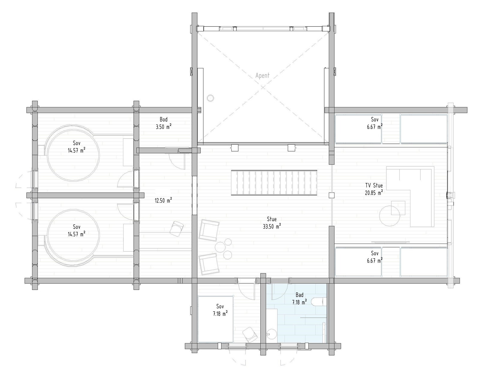 Romløsning 2 etg Galleribilde