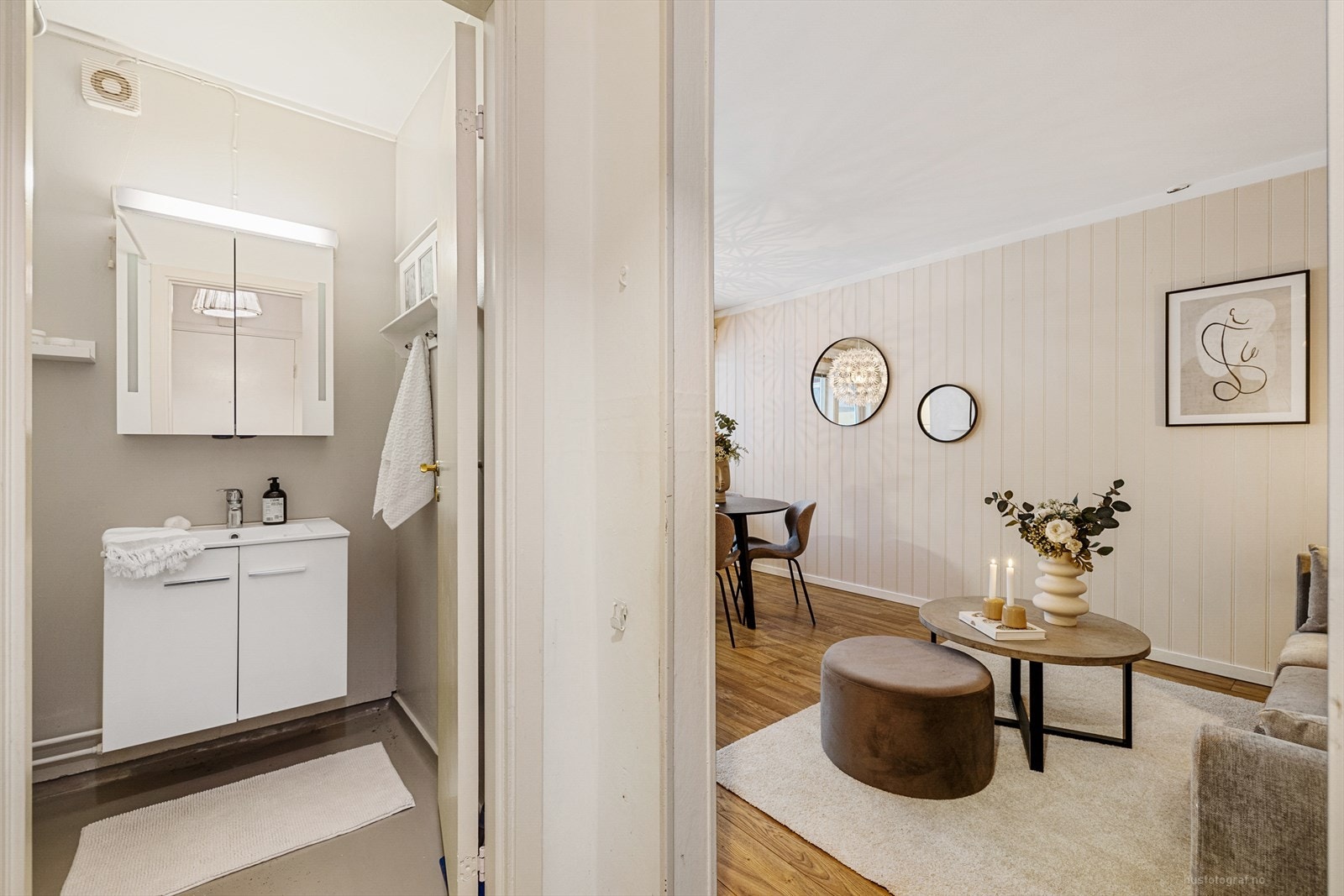 Bilde tatt fra gangen Galleribilde