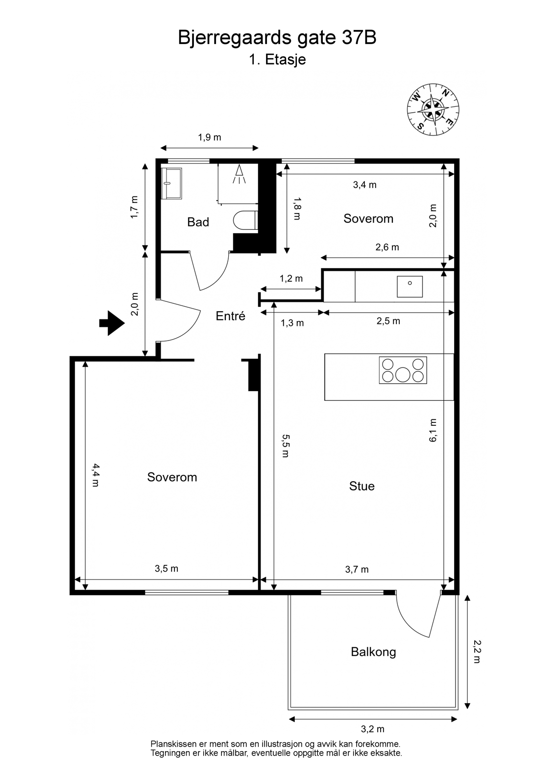 Plantegning for orientering Galleribilde