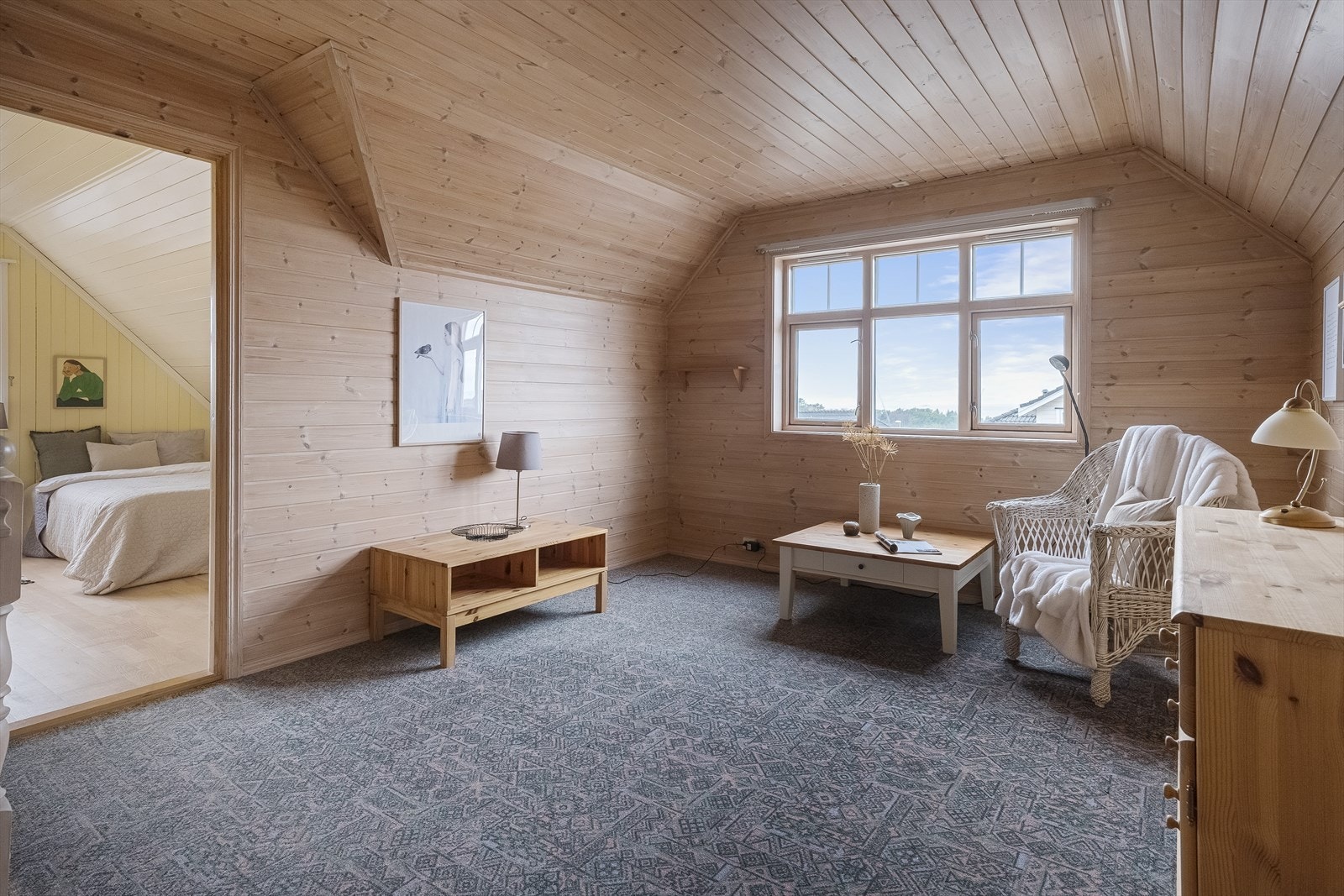 Loftstue med utsikt Galleribilde