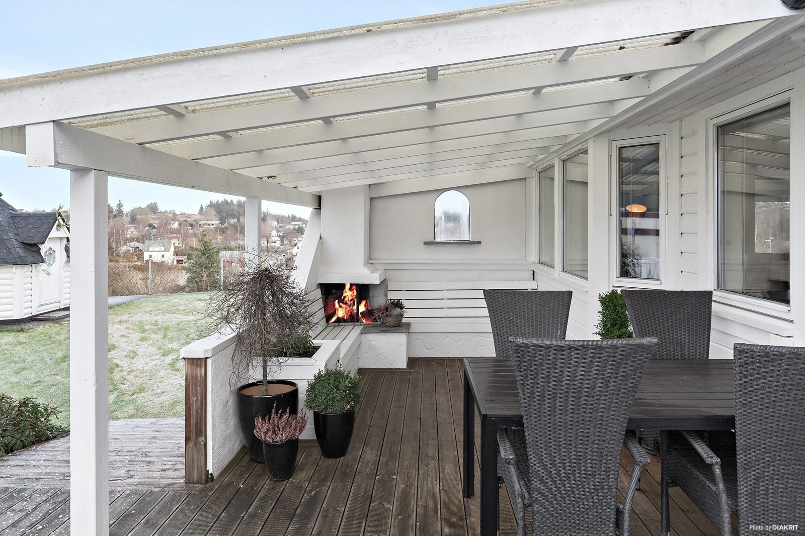 Overbygd terrasse Galleribilde