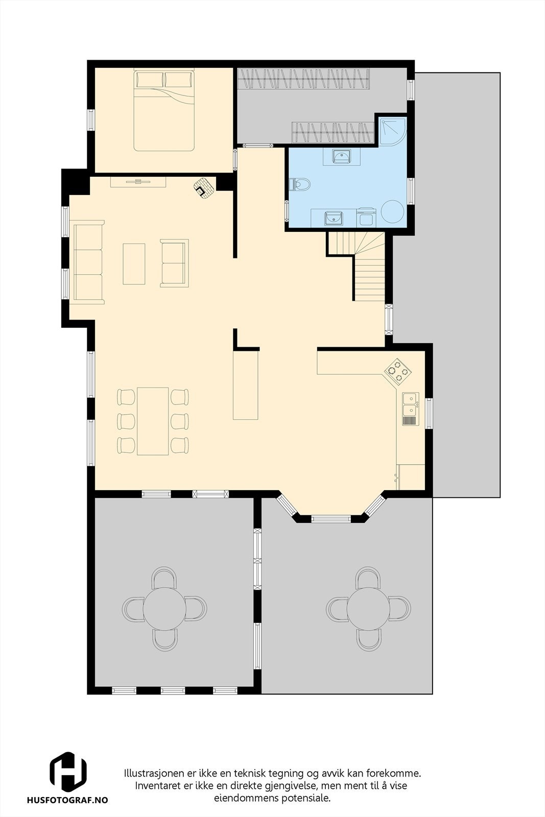 Plantegning 1.etasje Galleribilde