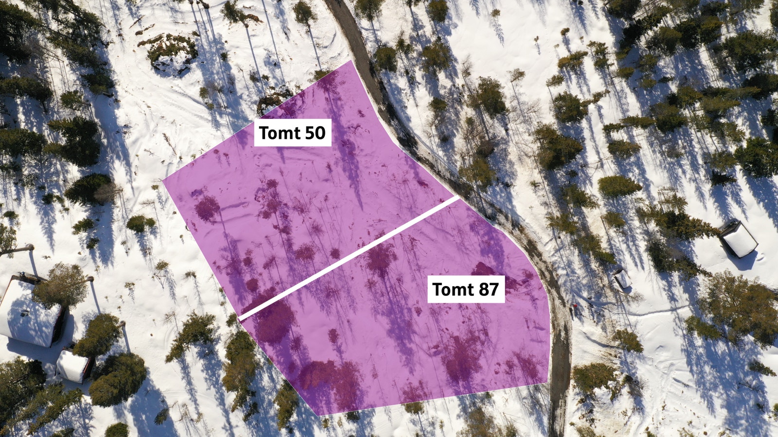 Pris gjelder tomt 50 og 87 - Markert tomteområde, endelige grenser kan avvike Galleribilde