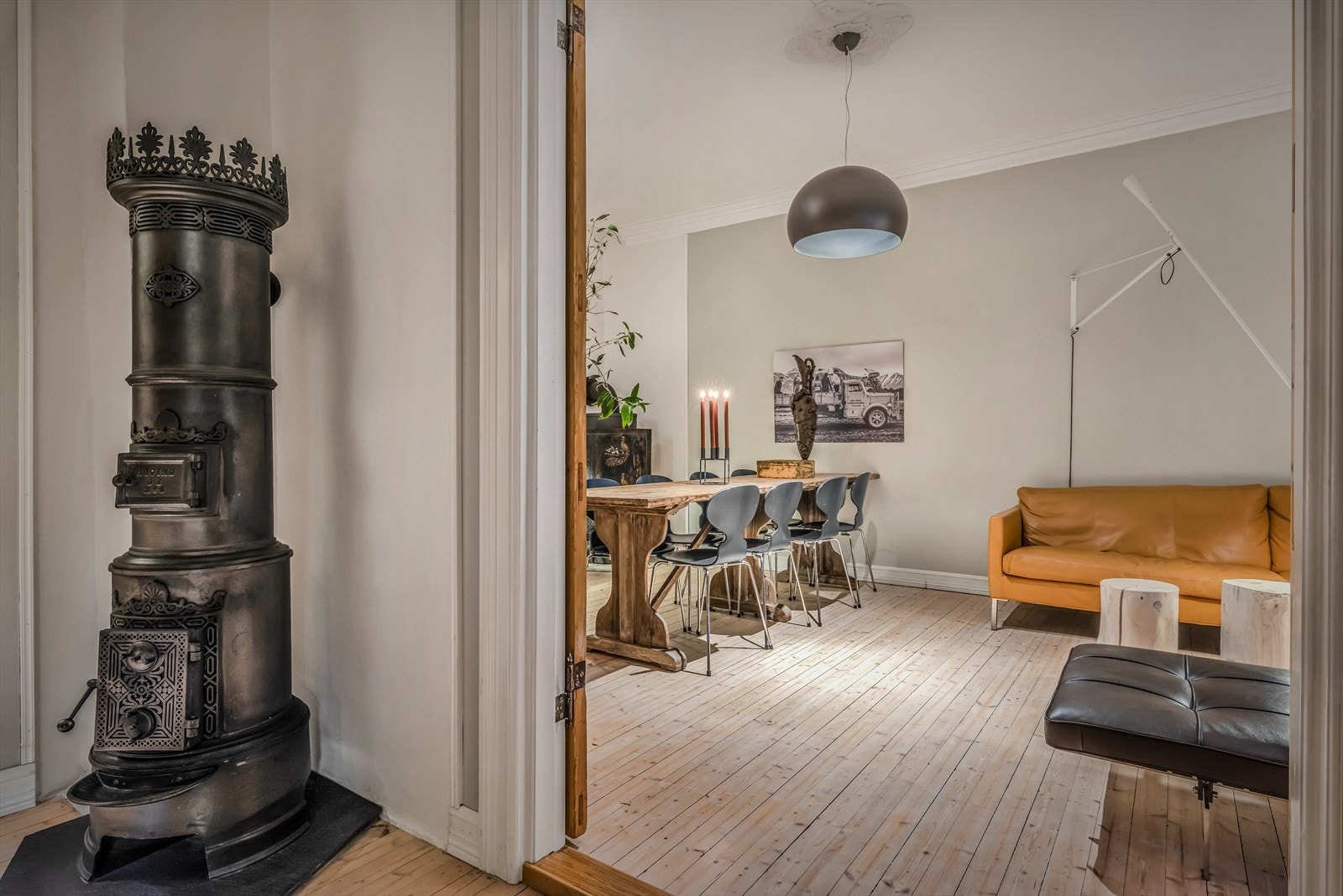 Kveldsstemning stue Galleribilde