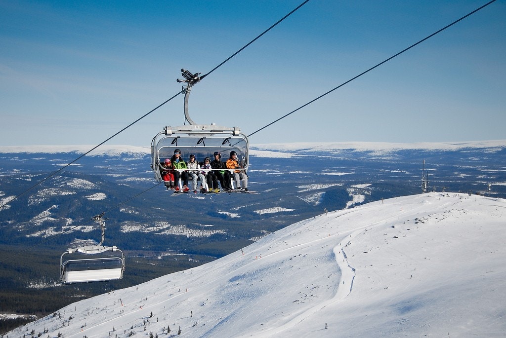 Det er kort vei til alpinanlegget i Trysilfjellet Galleribilde