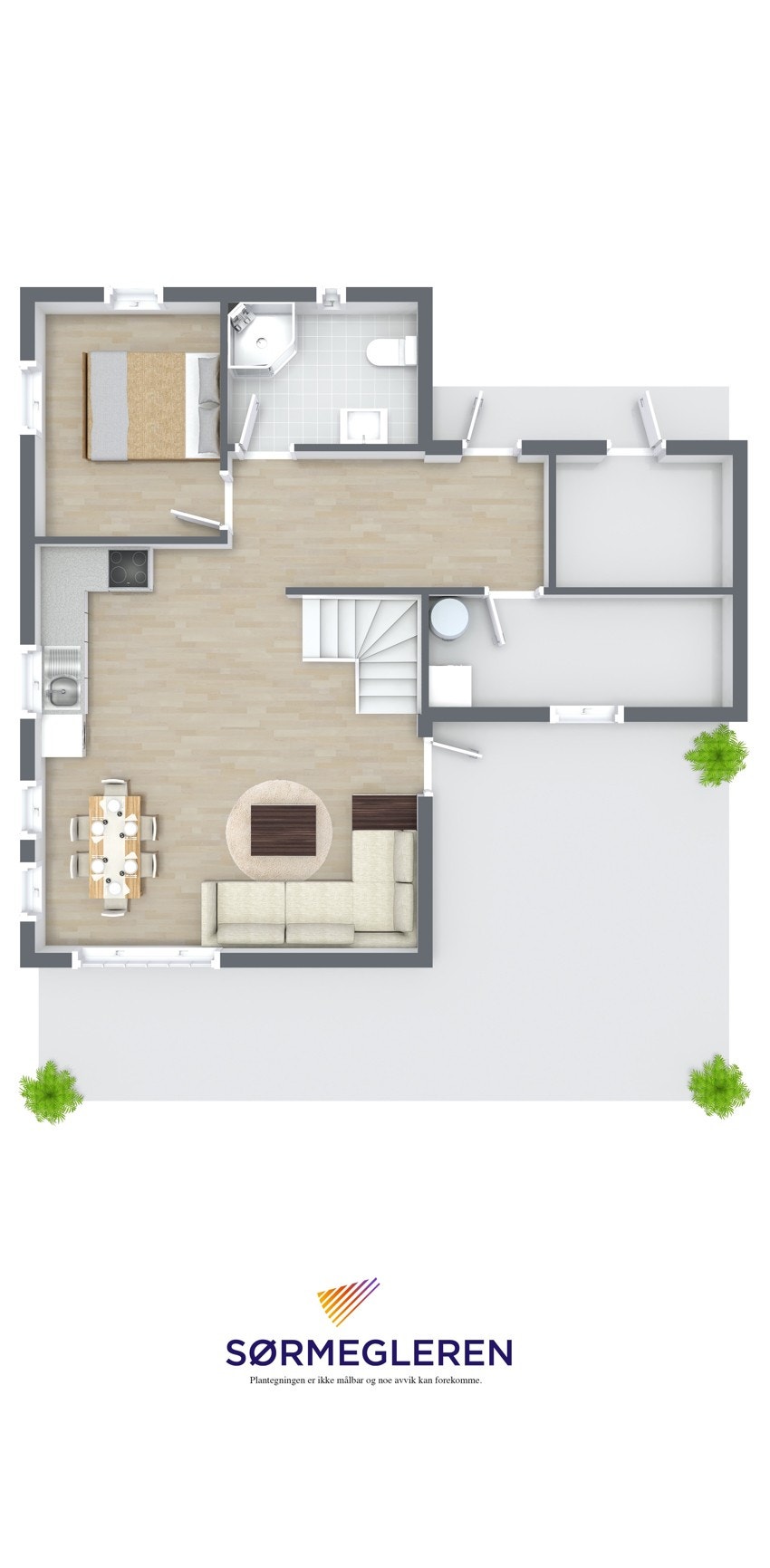 1. etasje - Bilde fra nabohytta (speilvendt) Furåsen 32. Galleribilde