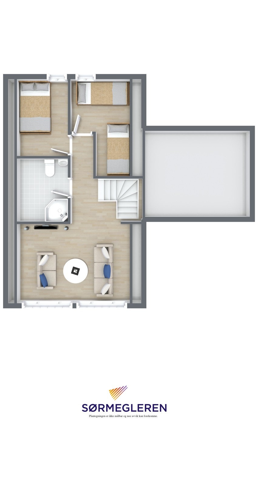 2. etasje - Bilde fra nabohytta (speilvendt) Furåsen 32. Galleribilde