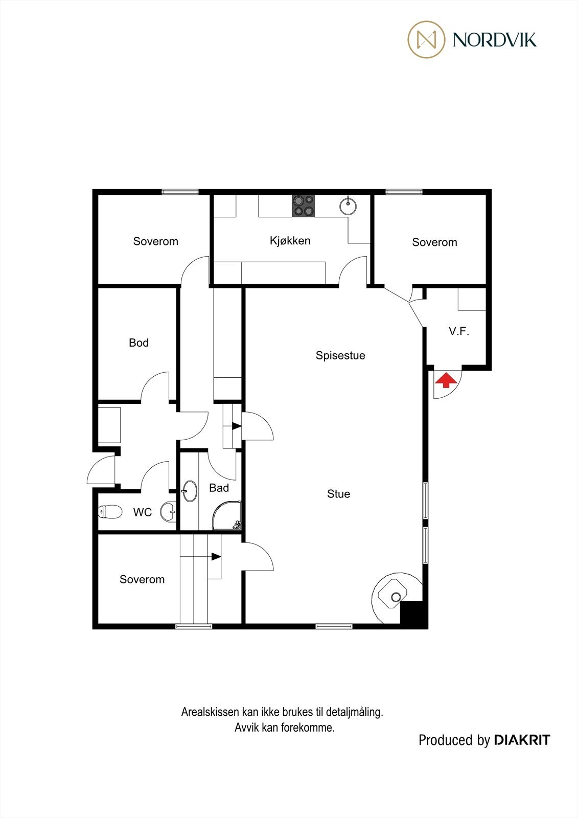 Plantegning hytte Galleribilde