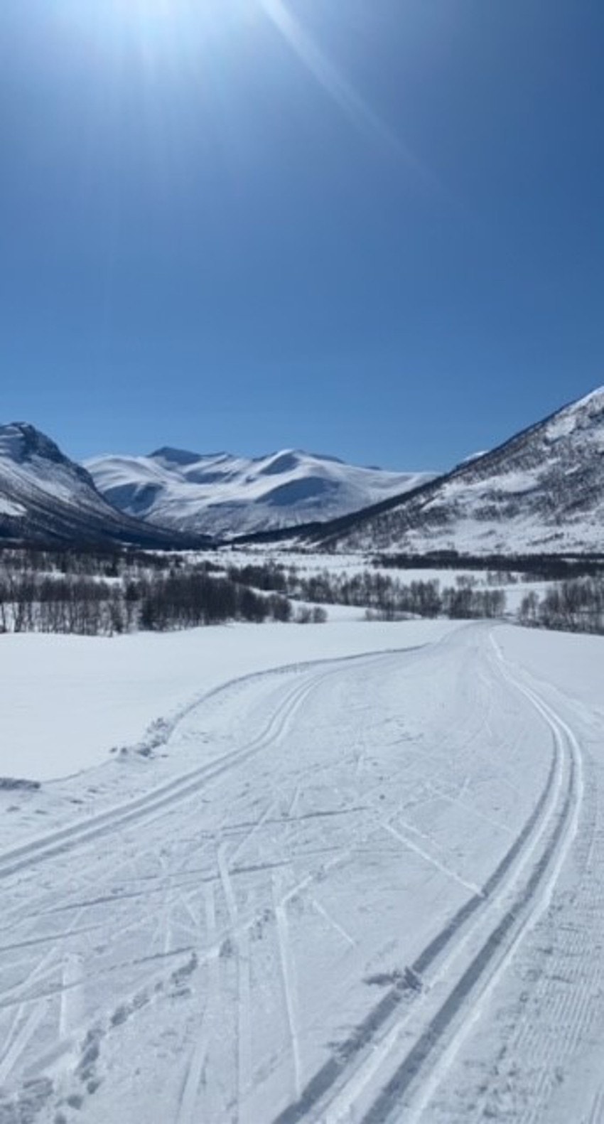 Langrennstur ved Langsætrane med utsikt til Overøye. Galleribilde