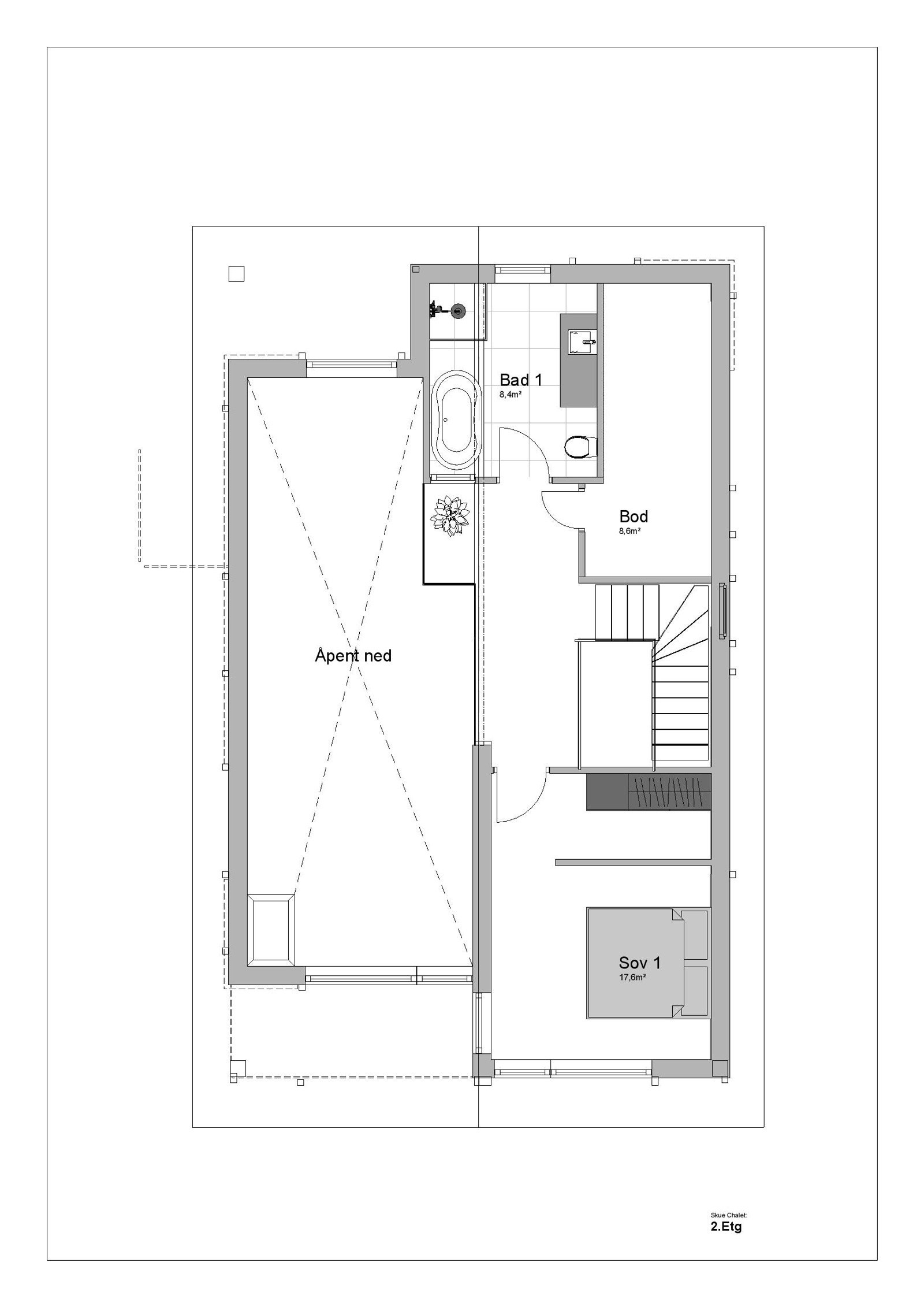 Plantegning 2.etg Galleribilde
