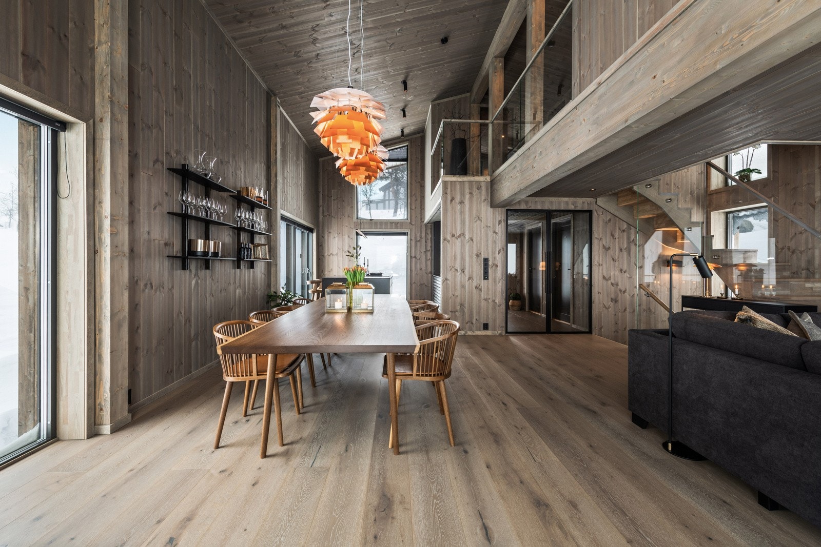 Alle bilder er fra chalet som er solgt tidligere i prosjektet. Det vil derfor blant annet avvike noe på tilvalg, utsikt og vinkel. Galleribilde