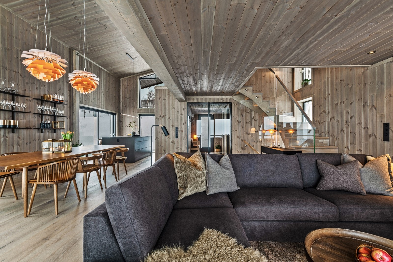 Alle bilder er fra chalet som er solgt tidligere i prosjektet. Det vil derfor blant annet avvike noe på tilvalg, utsikt og vinkel. Galleribilde