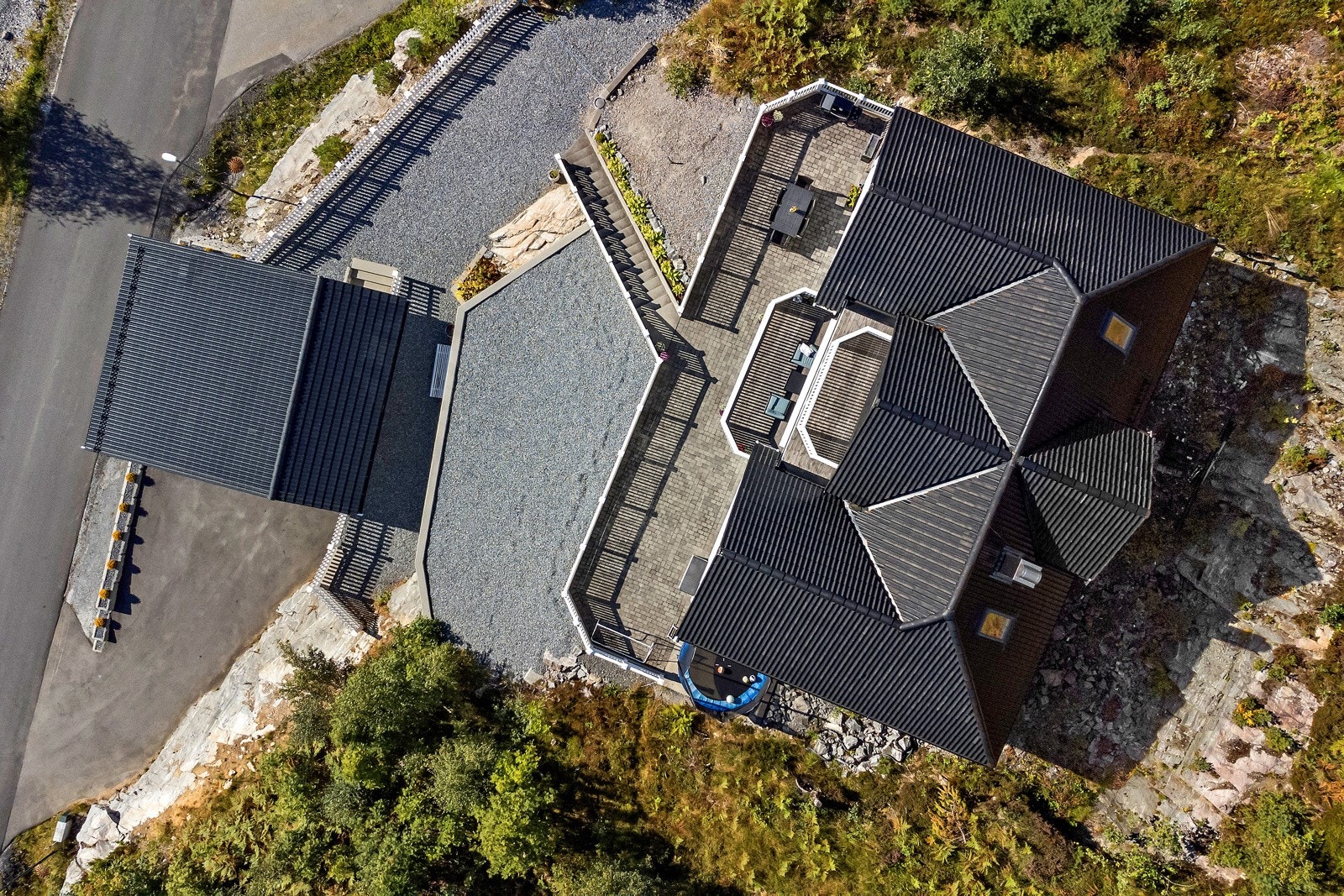 Dronefoto rett ovenfra Galleribilde