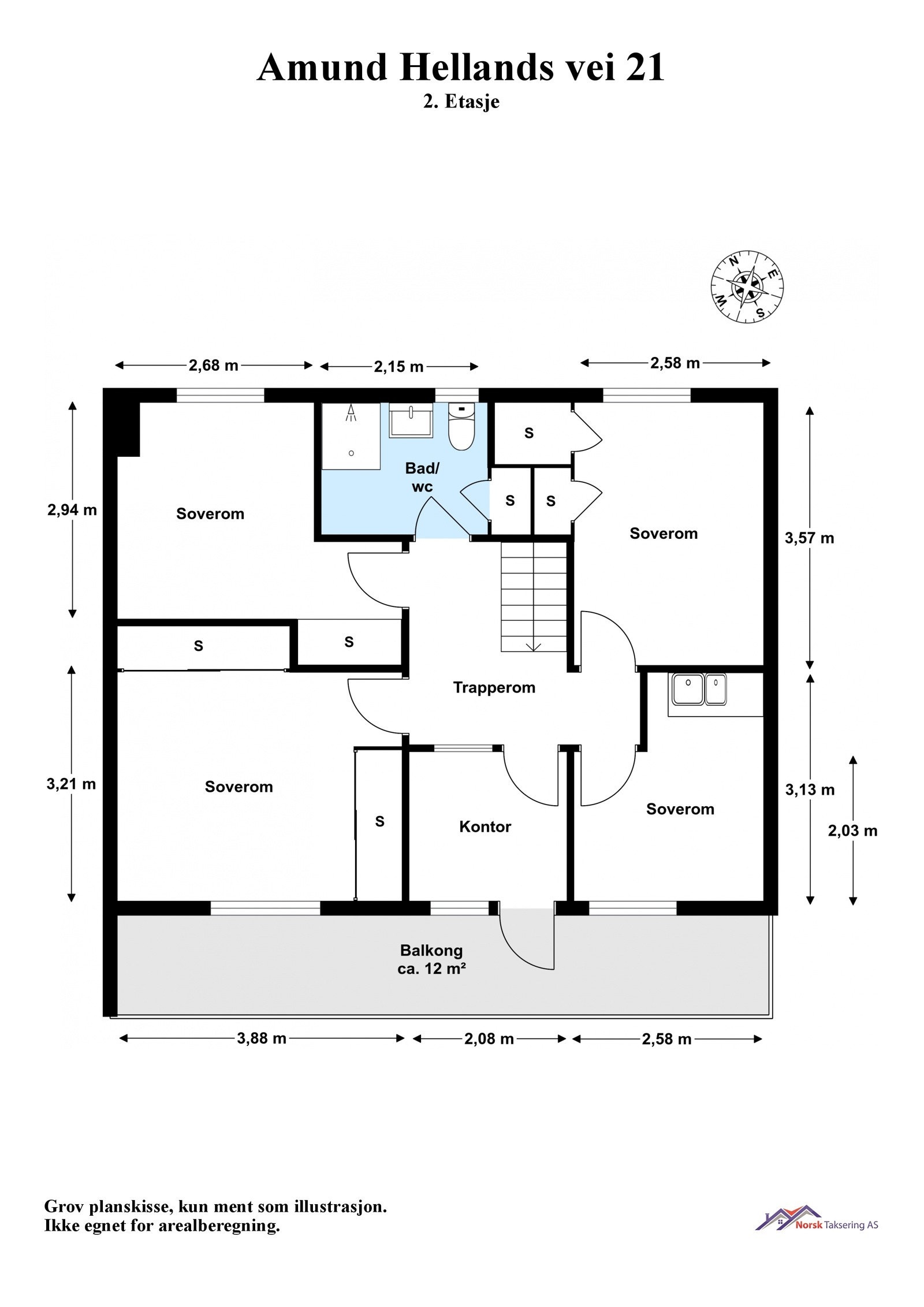 2.etasje (59 kvm BRA) Galleribilde