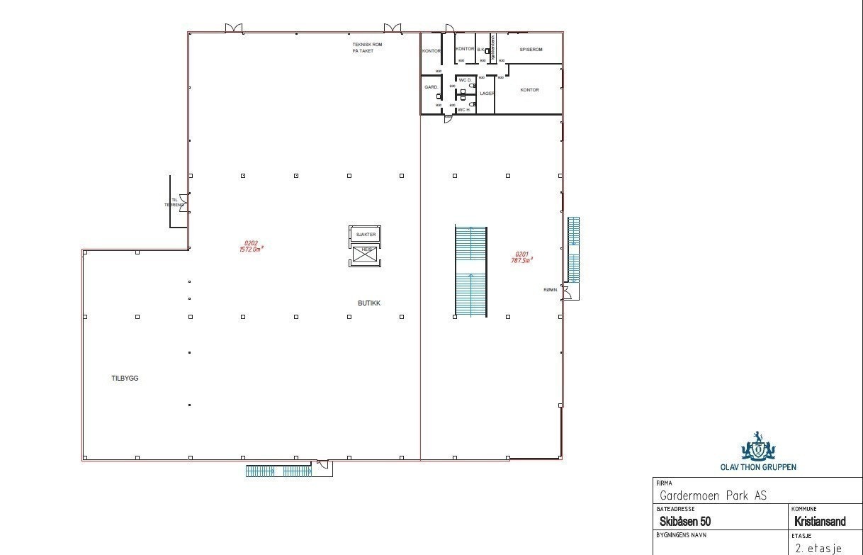 Plantegning 2. etasje Galleribilde