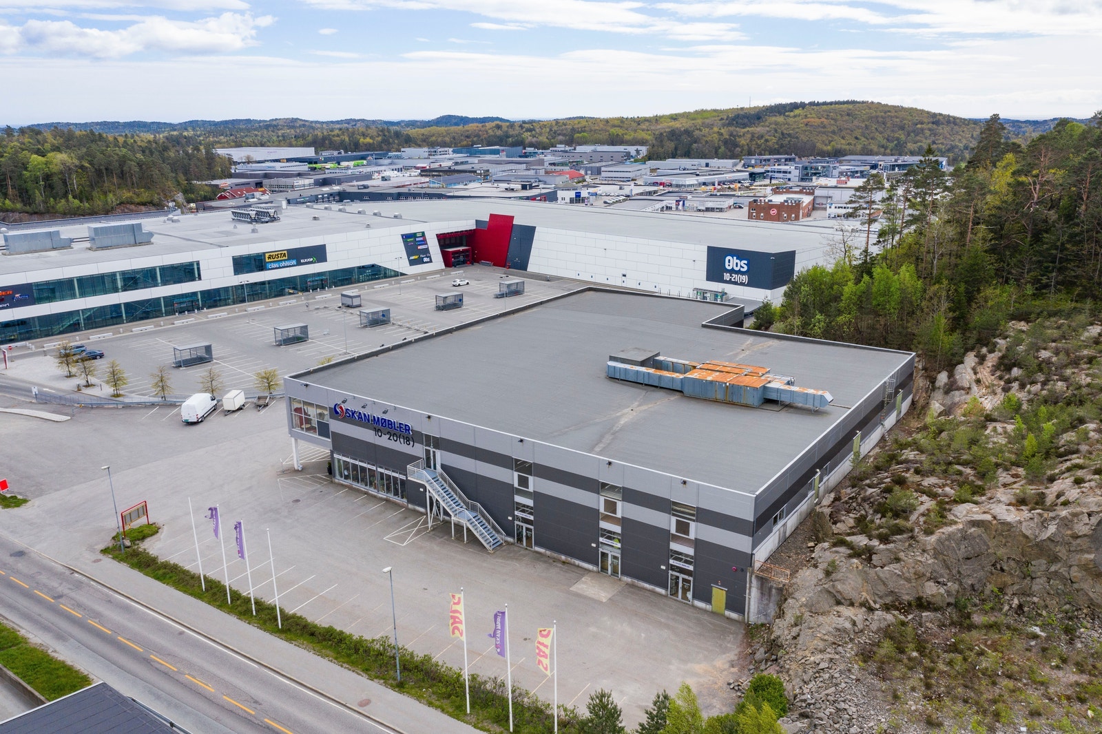 Beliggenhet vis a vis Sørlandssenteret Galleribilde