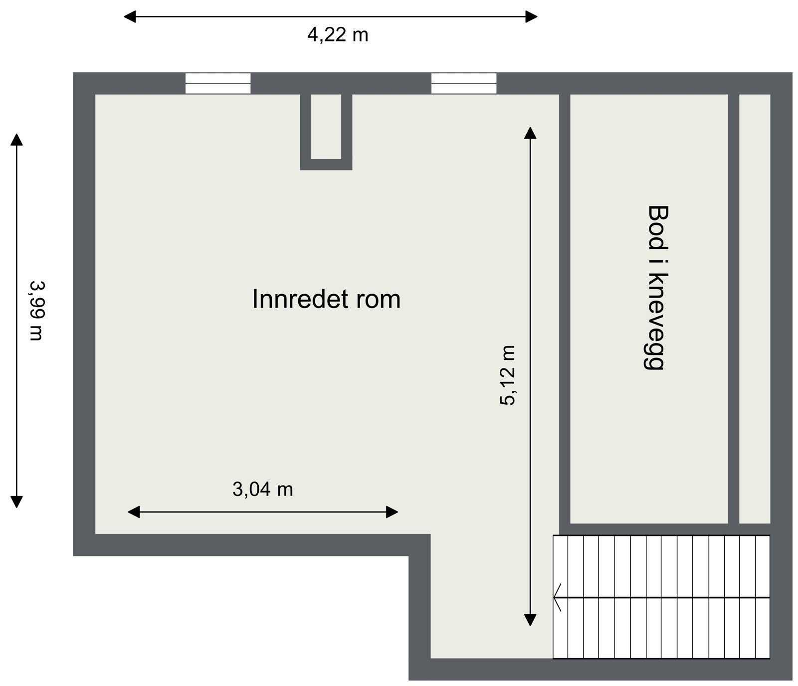 Dannevigsveien 12- 3etg plantegning. Galleribilde