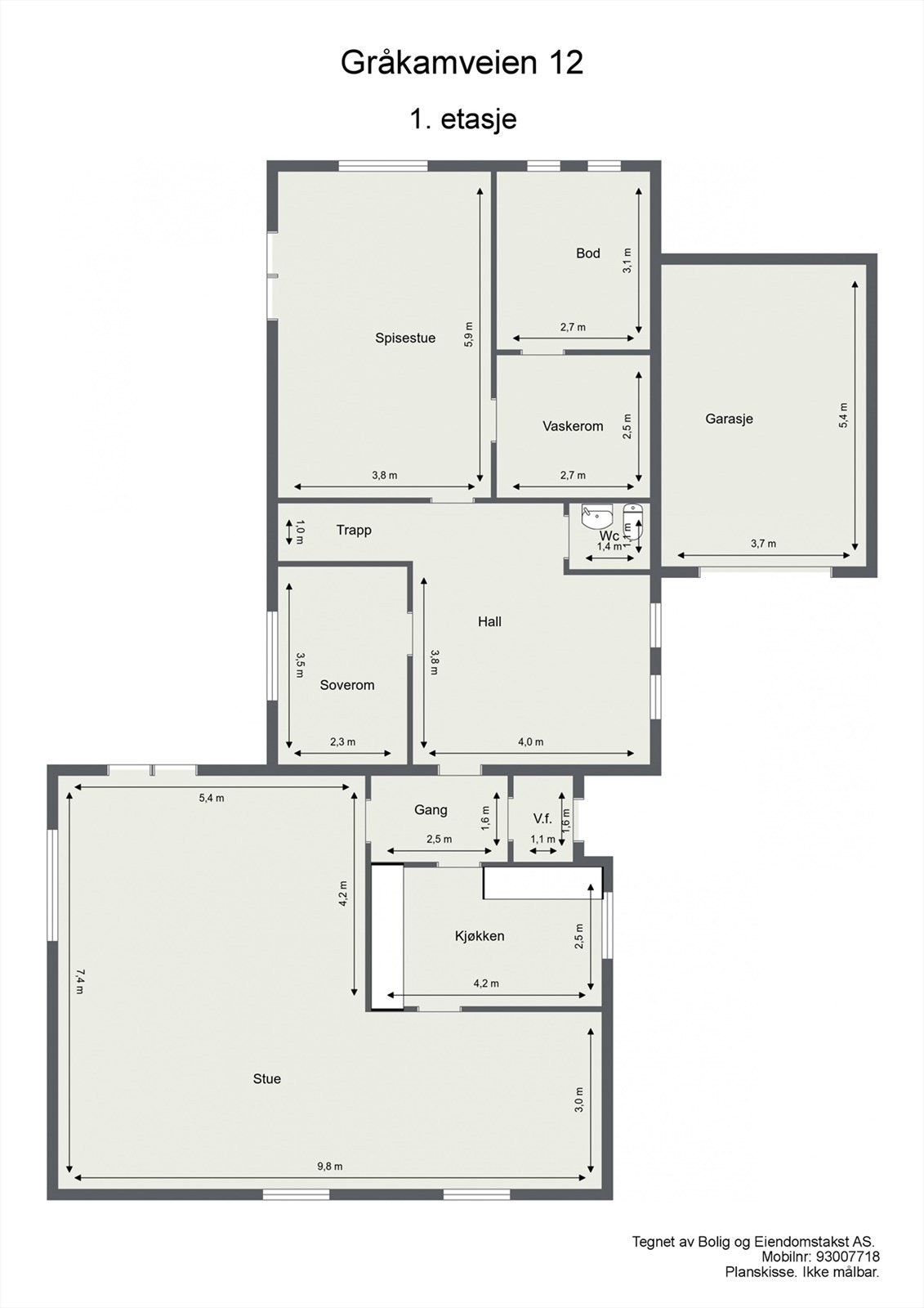 Plantegning - 1. etasje Galleribilde