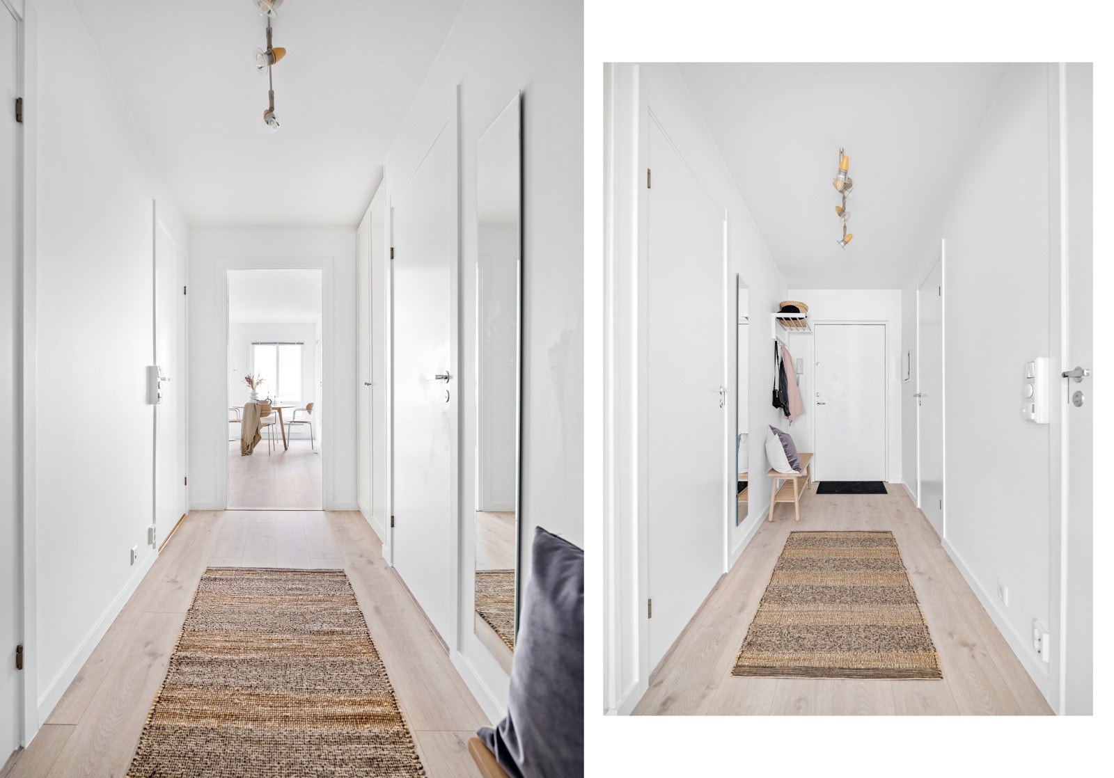 Heisen fører deg enkelt opp fra inngangspartiet og opp til leiligheten i 3. etasje. I entréen er det plass til oppheng av yttertøy og oppbevaring av sko. Galleribilde