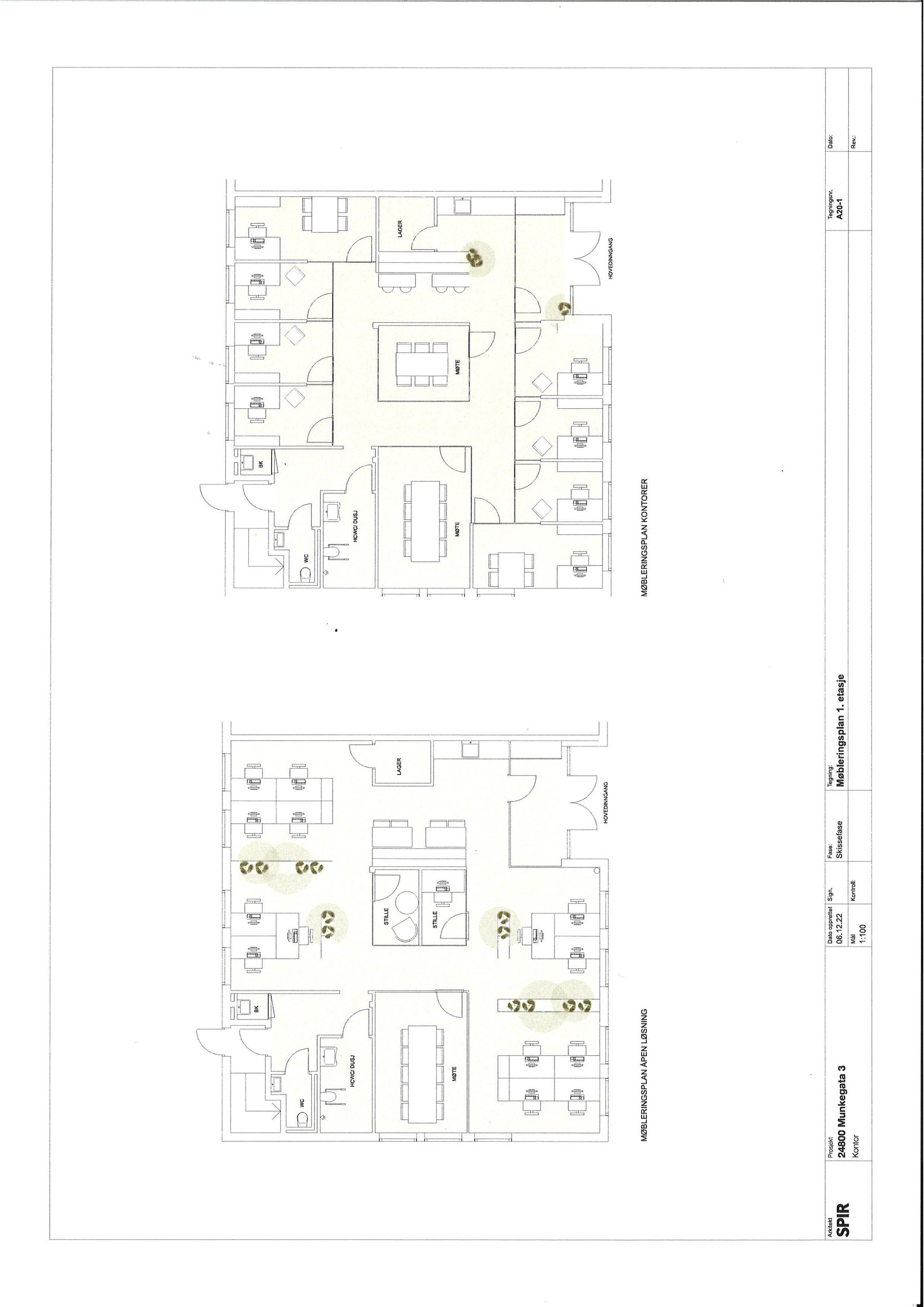 Mulig planløsninger kontor Galleribilde
