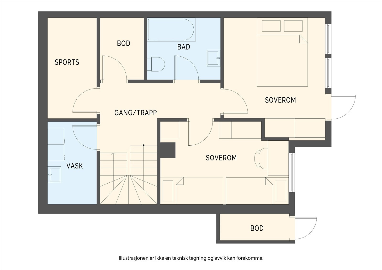 Plantegning underetasje Galleribilde