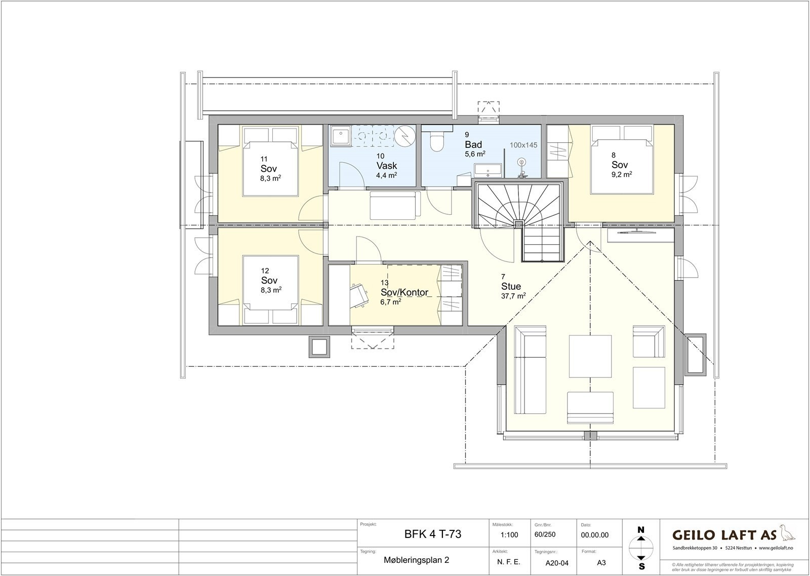 Plantegning 2. etg. Galleribilde